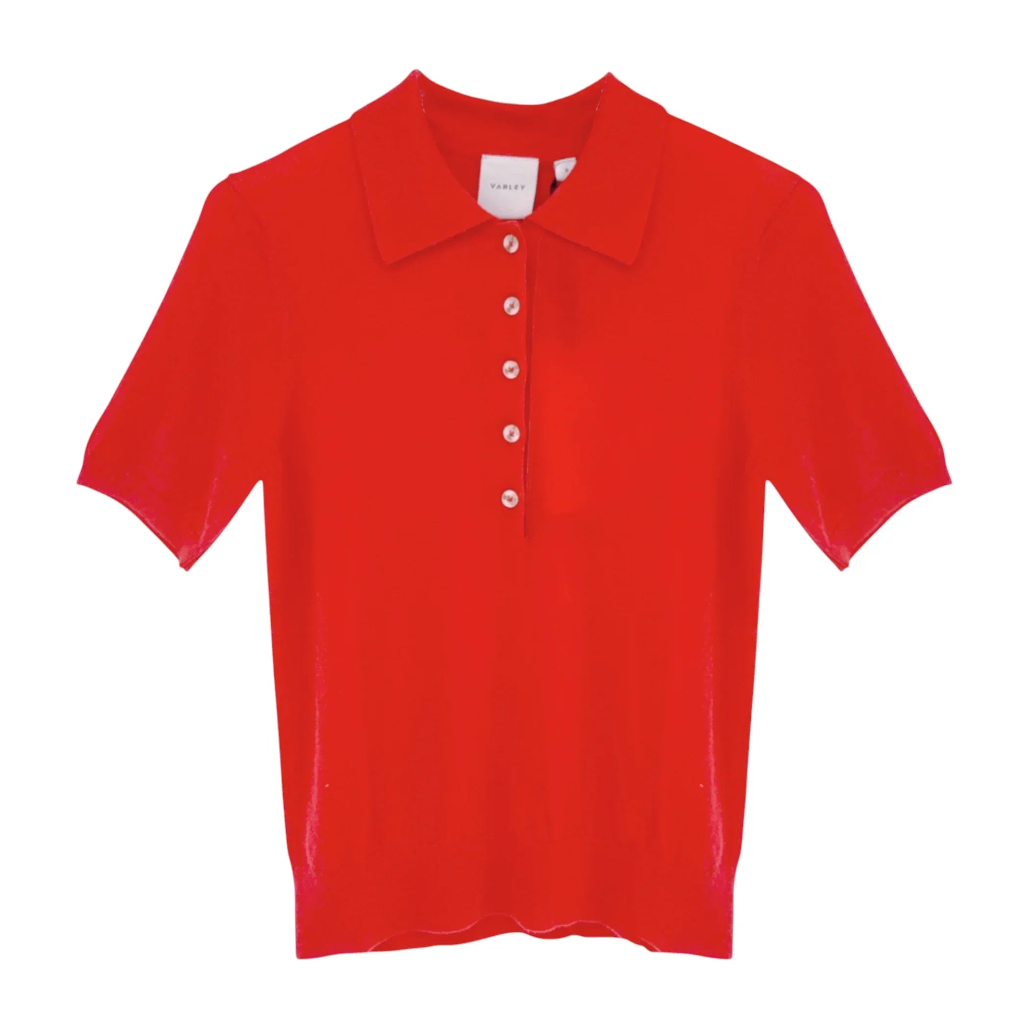 VARLEY Toni Polo Knit Tee in Poinsettia S - flyKAMP