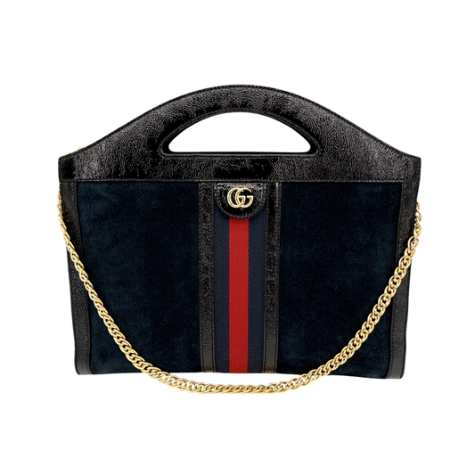 GUCCI Ophidia Cut Out Handle Bag Suede Medium