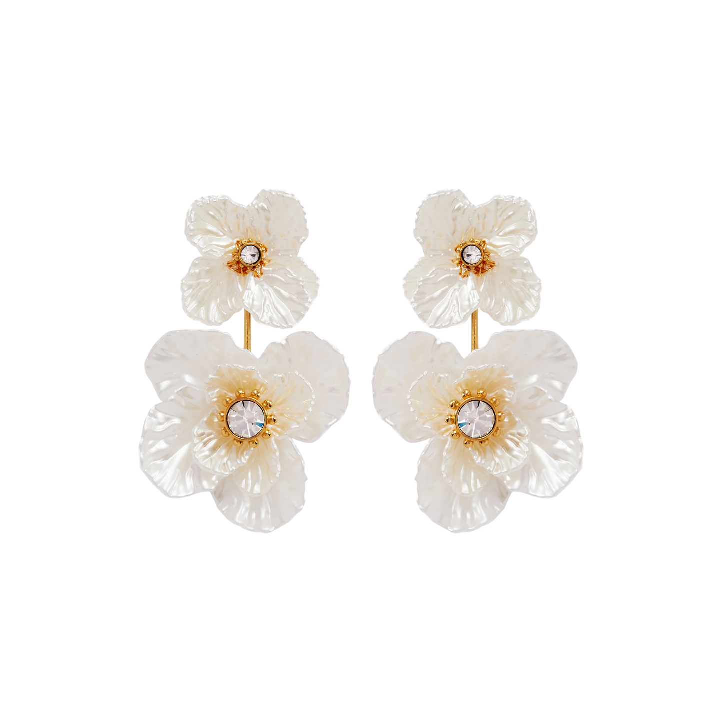 ALEX+ANI New York Botanical Garden Poppy Statement Earrings