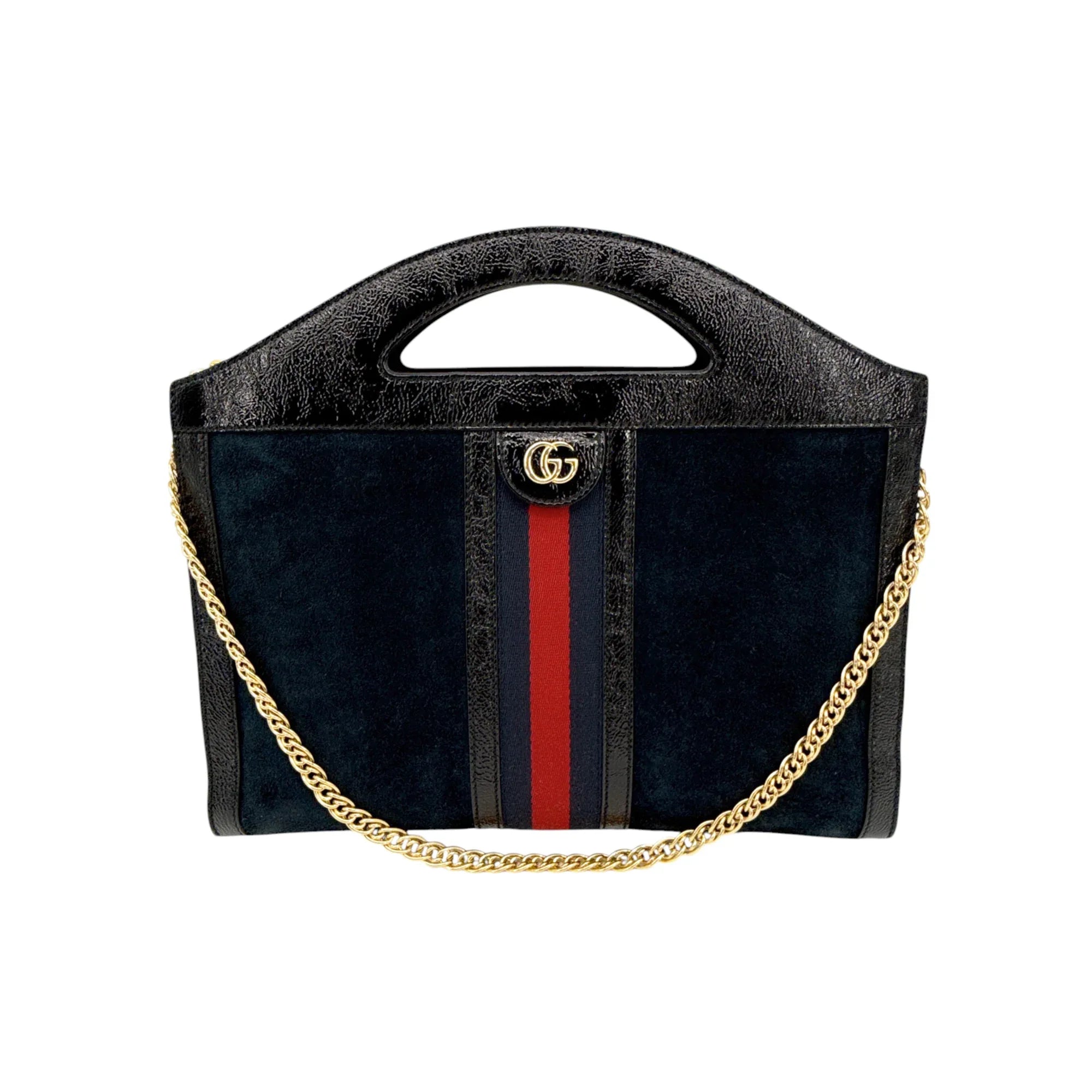 GUCCI Ophidia Cut Out Handle Bag Suede Medium - flyKAMP