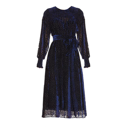 THE GREAT. Merry Dress in Navy 0|XS