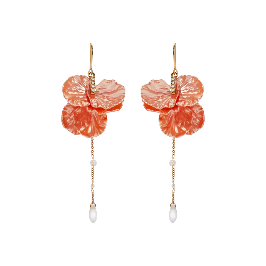 ALEX+ANI New York Botanical Garden Peony Petal Statement Earrings - flyKAMP