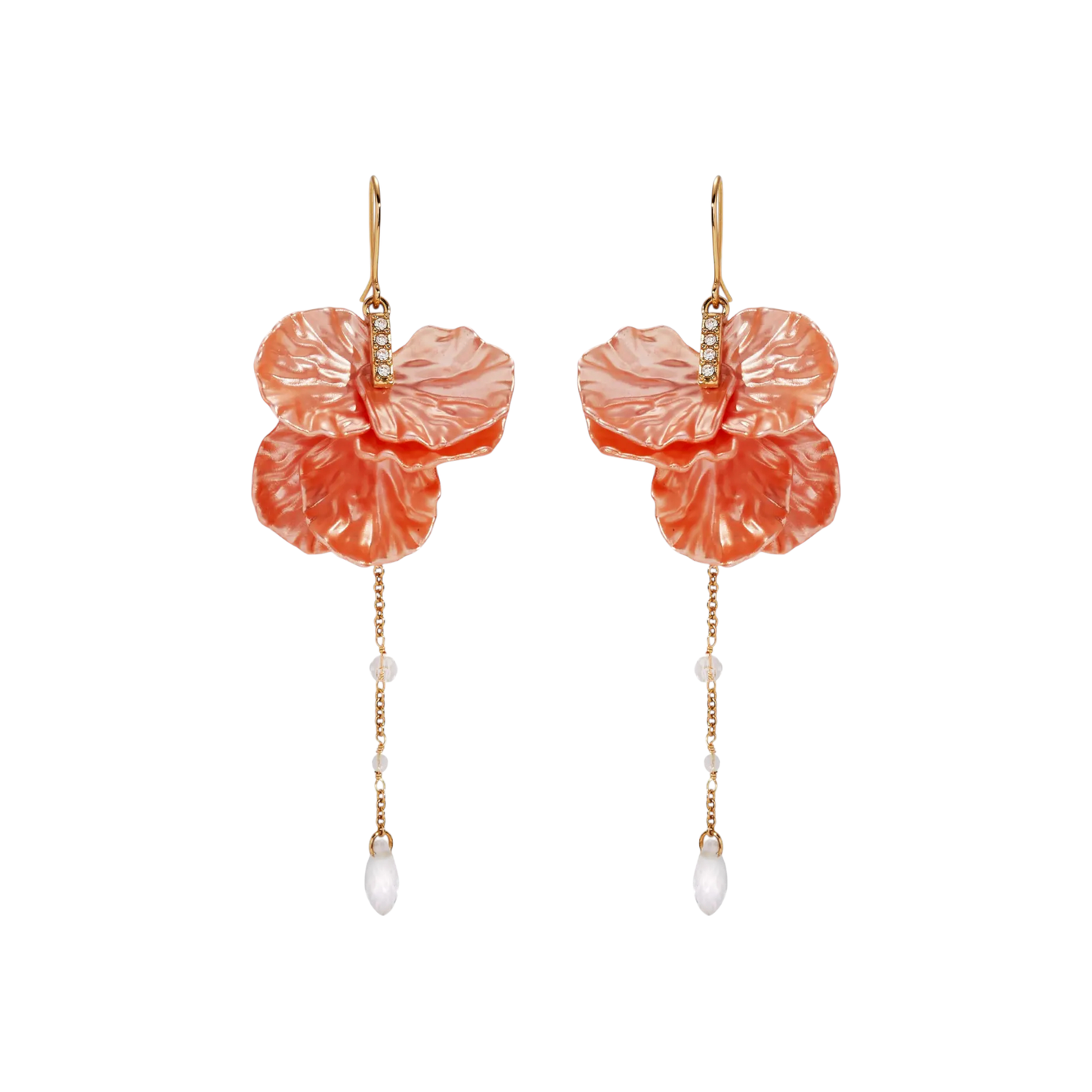 ALEX+ANI New York Botanical Garden Peony Petal Statement Earrings