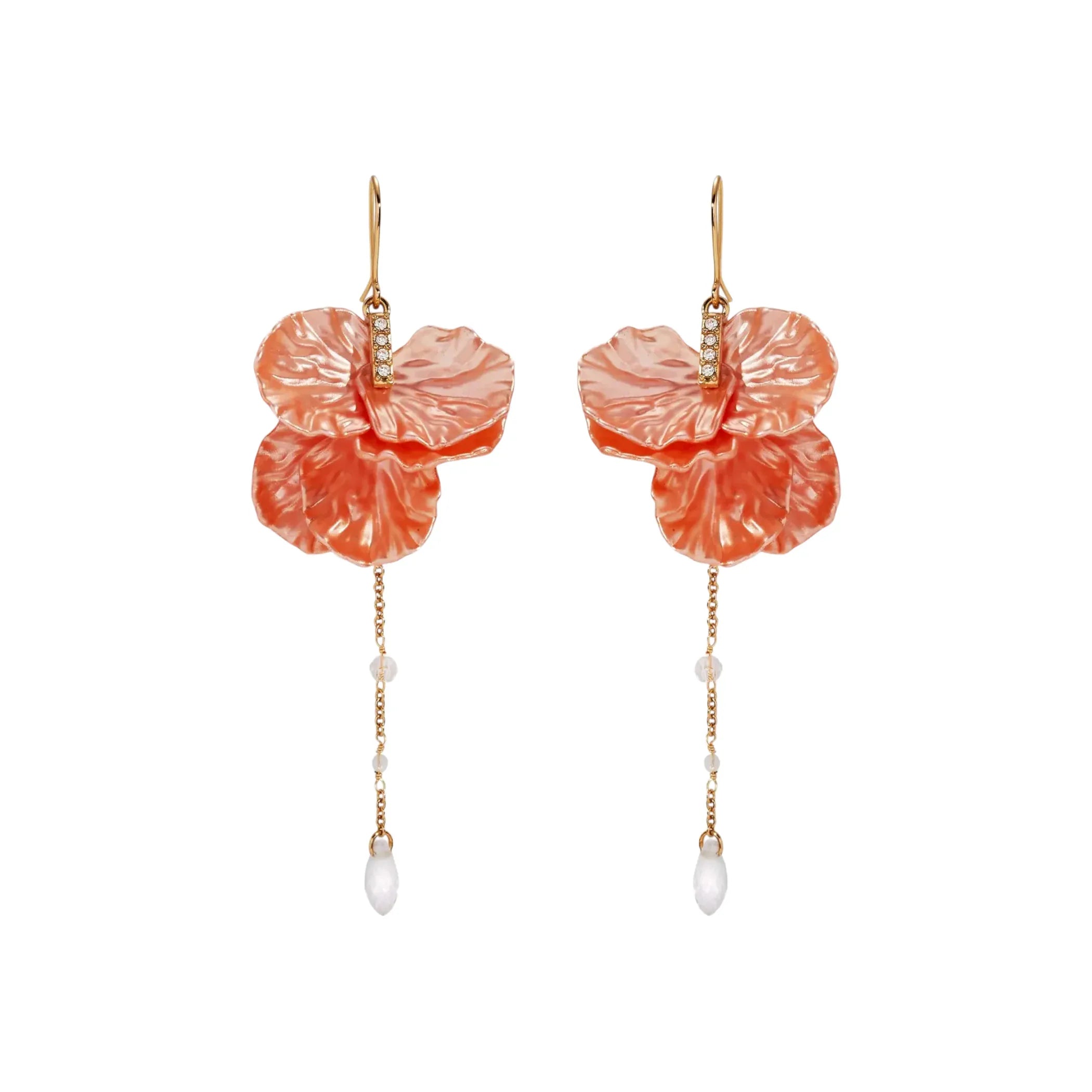 ALEX+ANI New York Botanical Garden Peony Petal Statement Earrings - flyKAMP