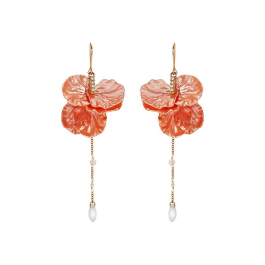 ALEX+ANI New York Botanical Garden Peony Petal Statement Earrings