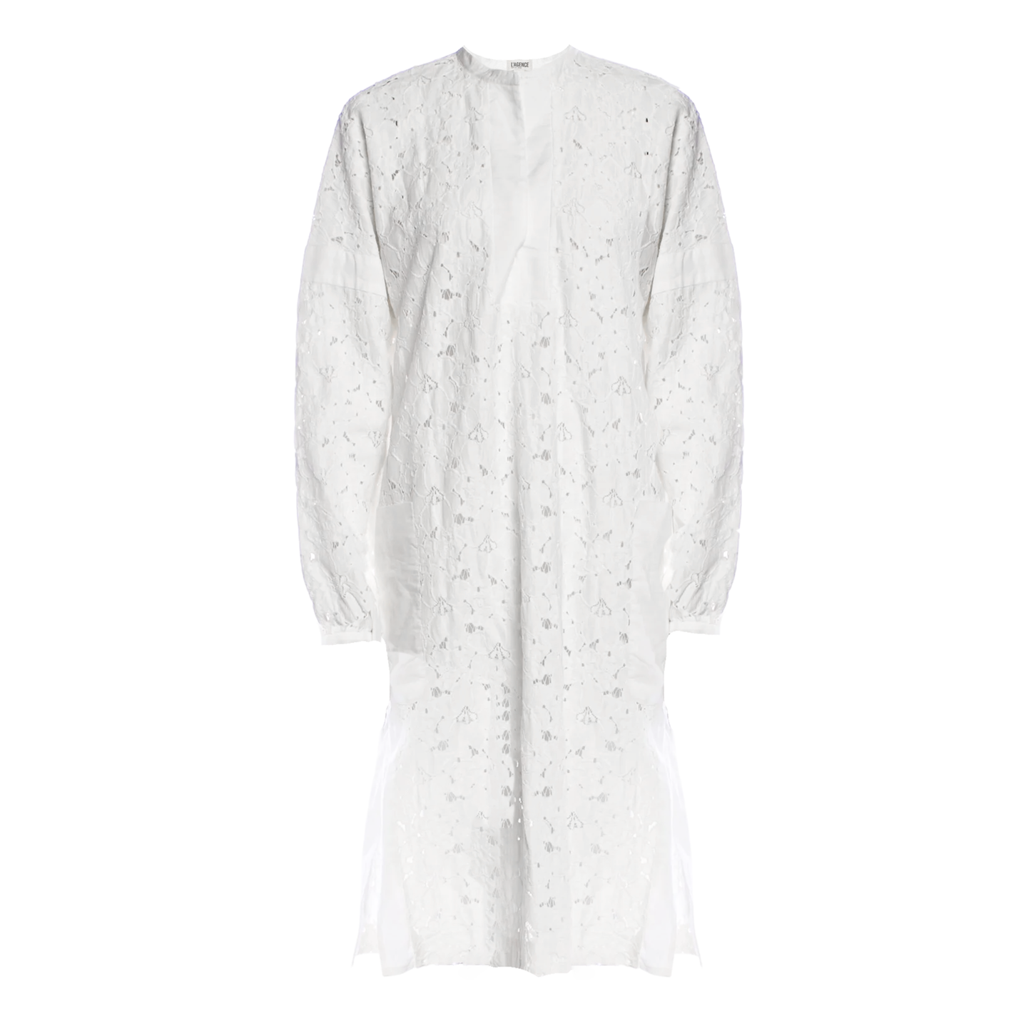 L'AGENCE Floral Lace Caftan Cover-up Dress One Size