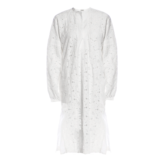 L'AGENCE Floral Lace Caftan Cover-up Dress One Size