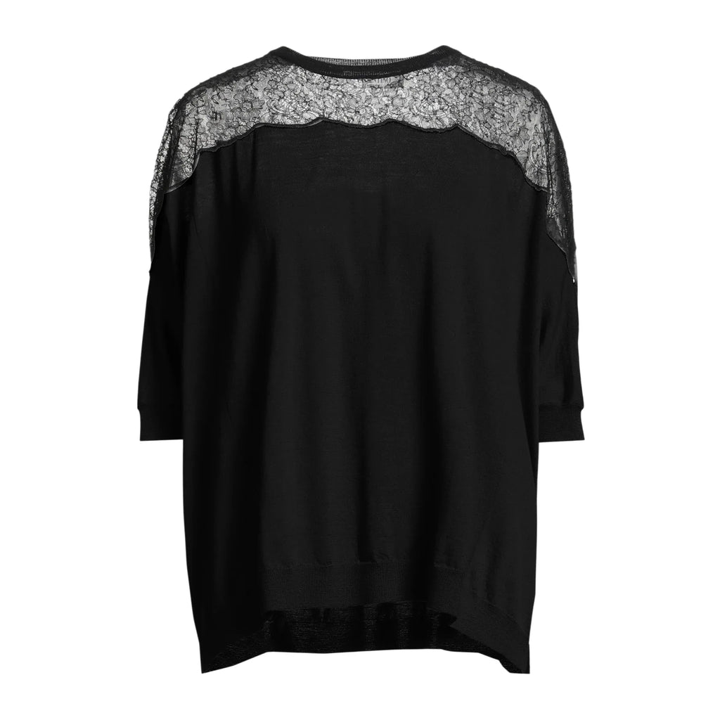 VALENTINO GARAVANI Lace Panel Detail Sweater S - flyKAMP