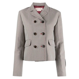 MARNI Houndstooth Double Breasted Blazer IT40|S