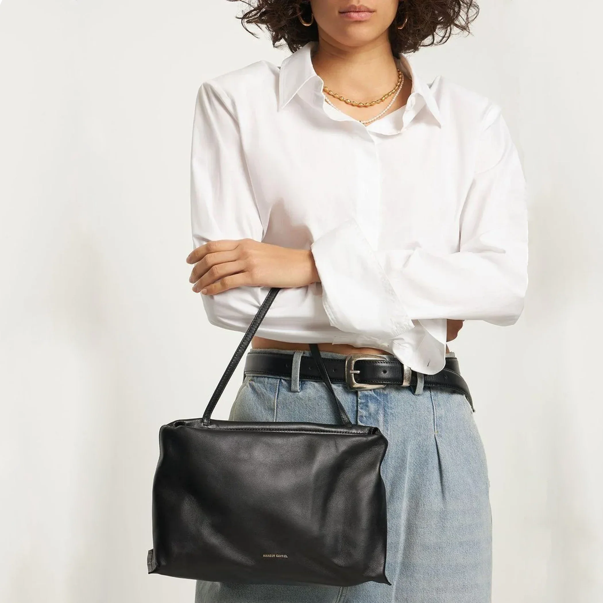 MANSUR GAVRIEL Lambskin Notte Shoulder Bag - flyKAMP
