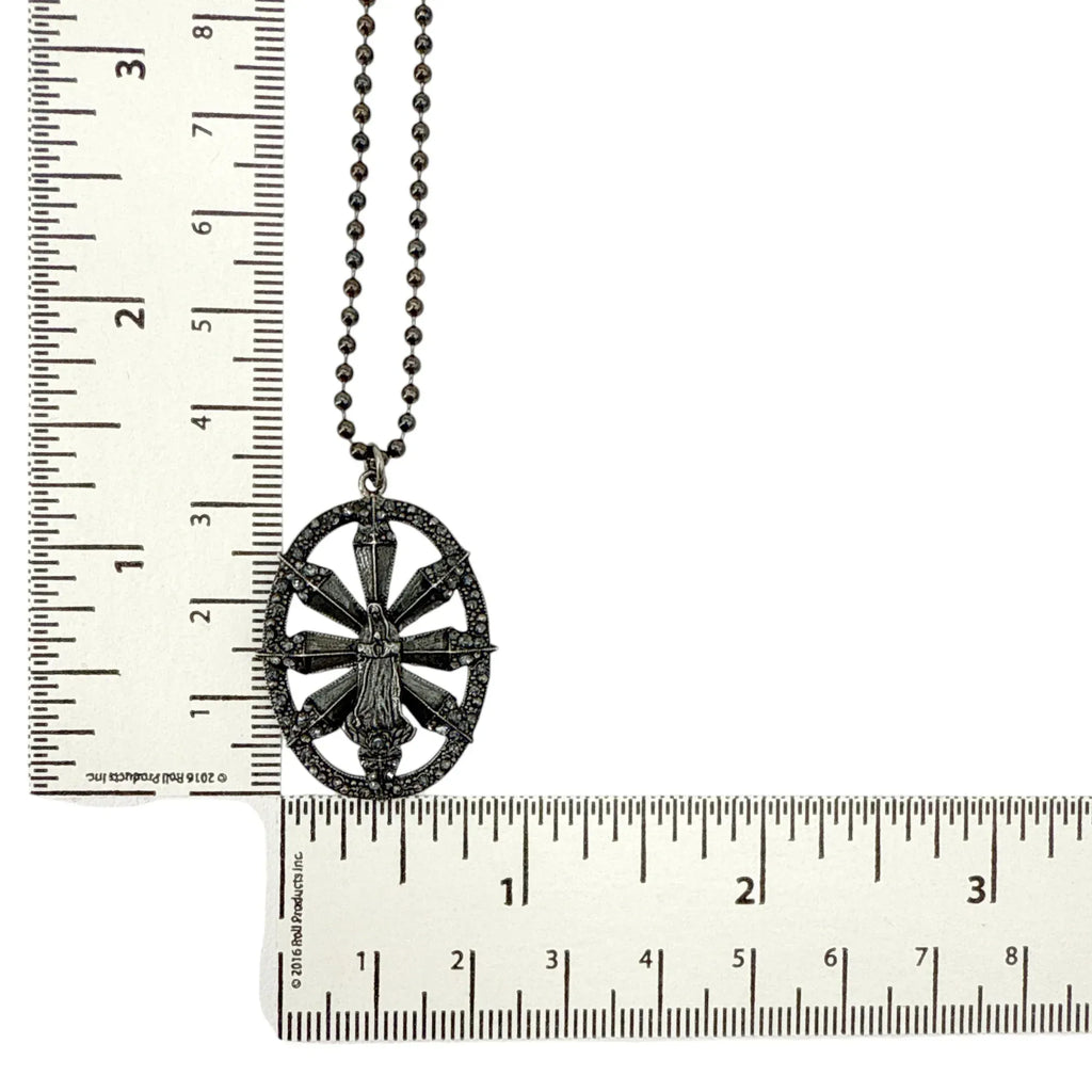 VIRGINS SAINTS & ANGELS VSA Twilight Virgin Charm in Gunmetal - flyKAMP