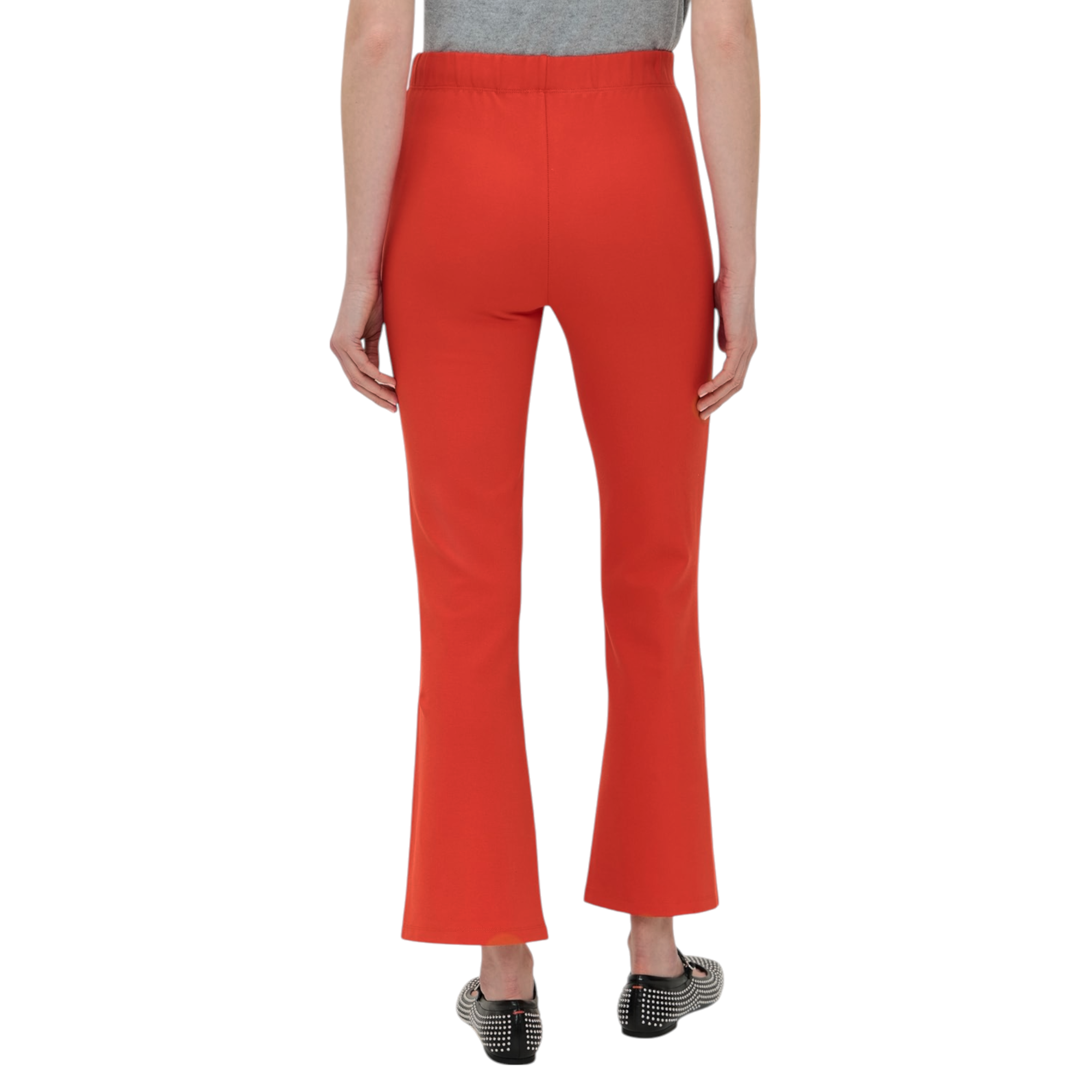 CLARE V. Le Flare Pants in Bright Poppy XS