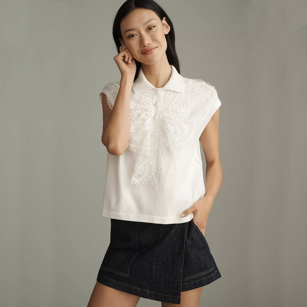ESSENTIEL ANTWERP Ihelly Sweater Top in Off-white S - flyKAMP