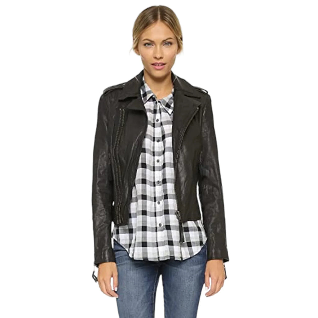 JOIE Katrine Plaid Shirt in Black & White XS - flyKAMP