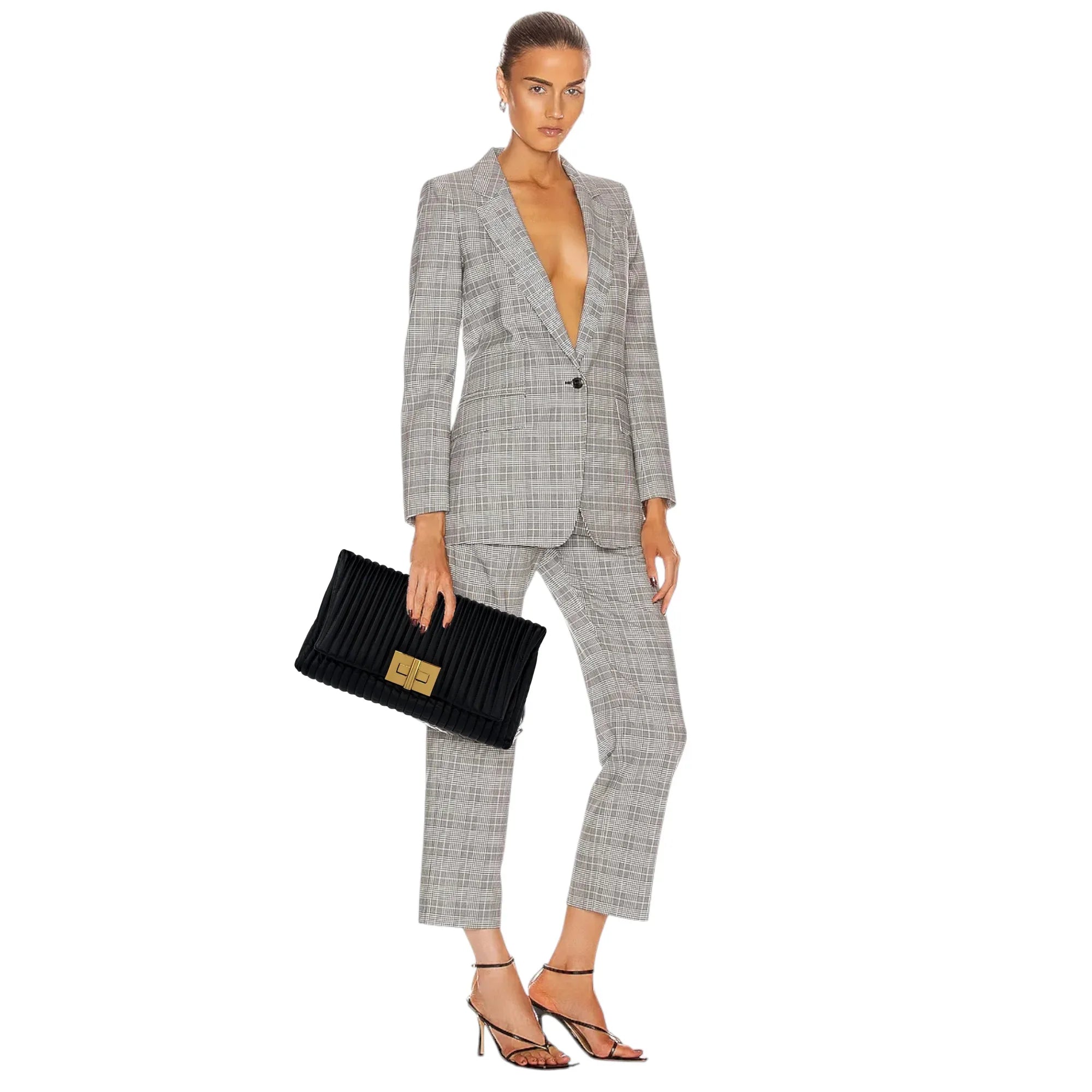 TOM FORD Calfskin Quilted Natalia Clutch in Black - flyKAMP