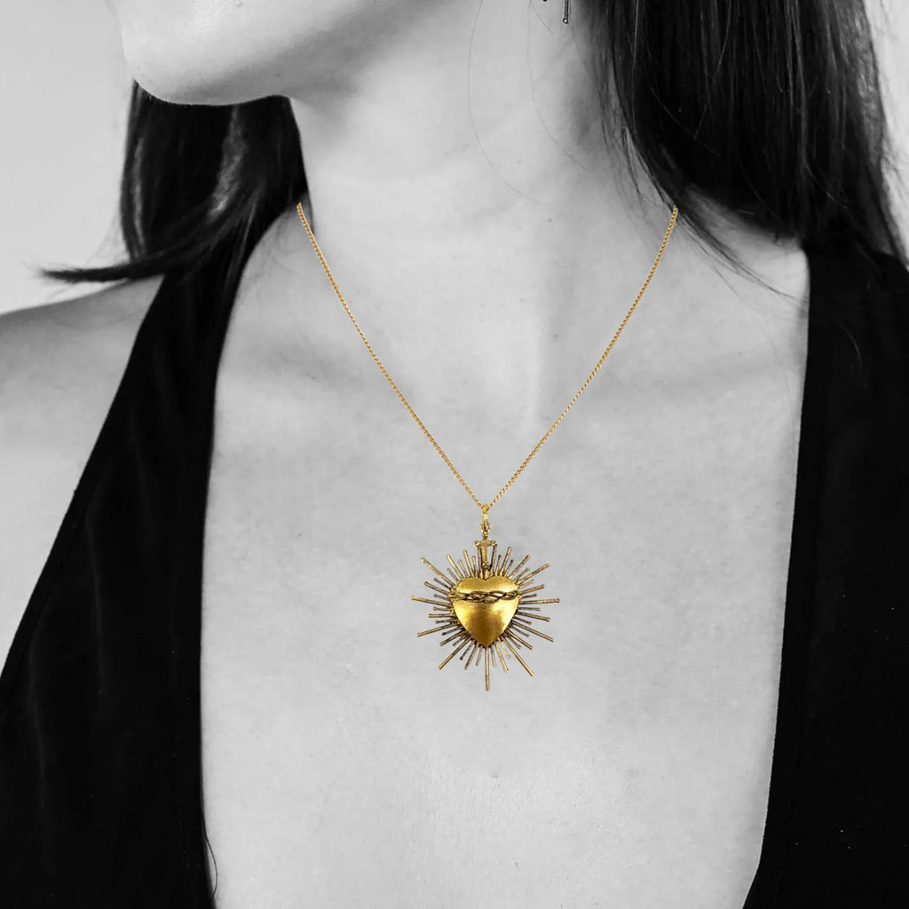 VIRGINS SAINTS & ANGELS VSA Sacred Flame Charm in Gold - flyKAMP