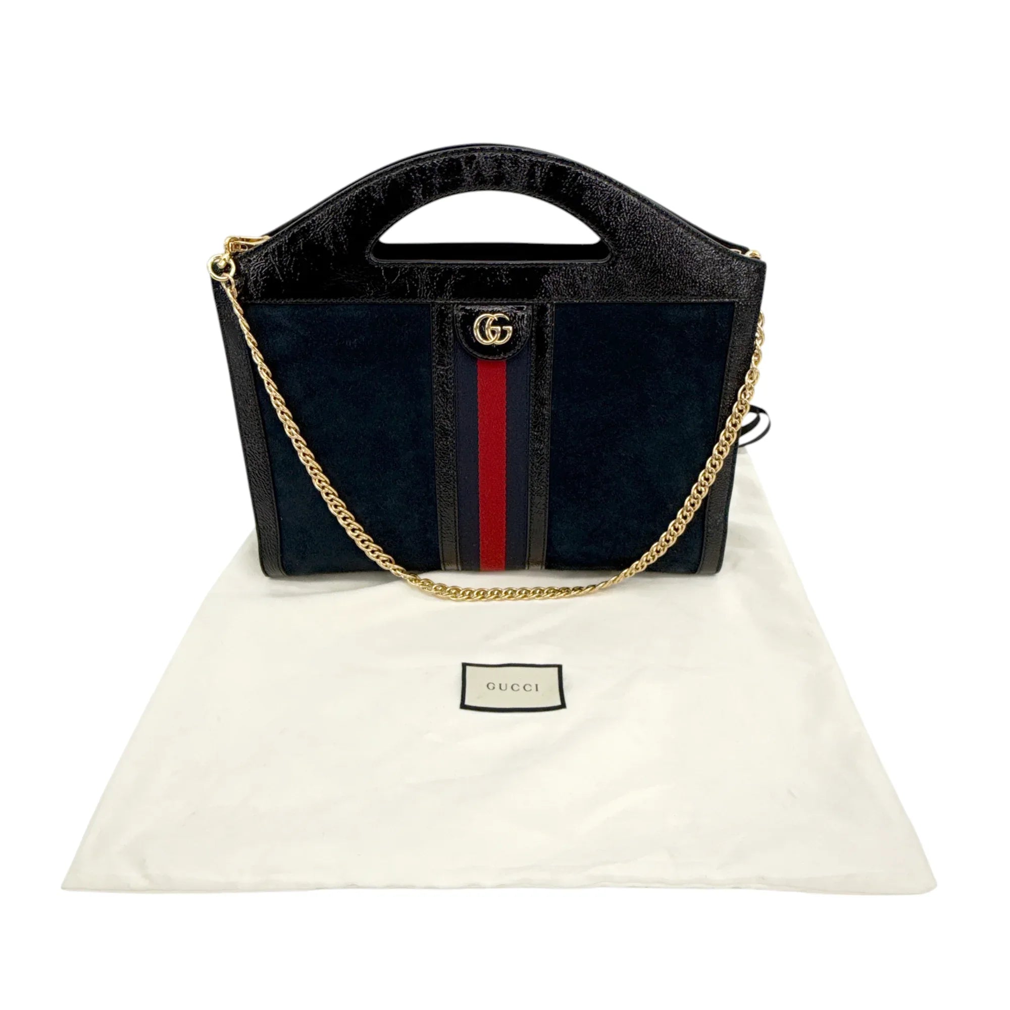 GUCCI Ophidia Cut Out Handle Bag Suede Medium - flyKAMP