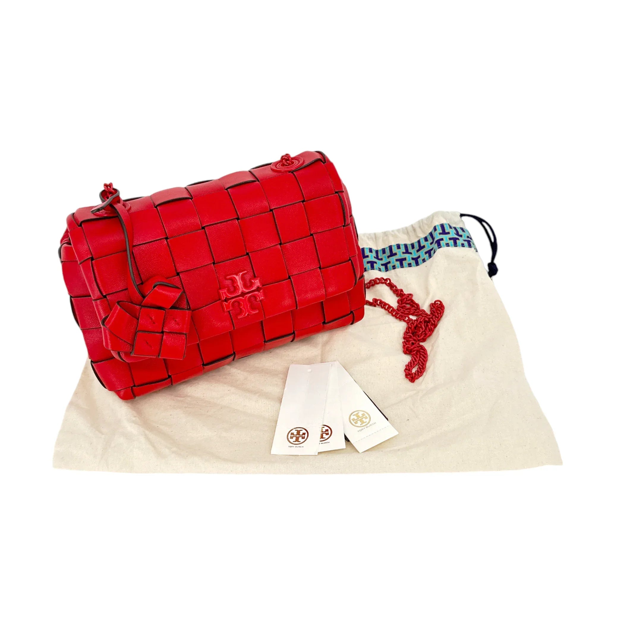 TORY BURCH Kira Heart Woven Mini Bag - flyKAMP