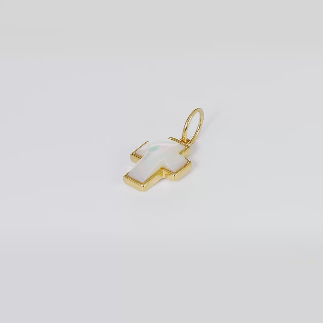 SILPADA Be Hopeful Silver with Gold Plating Mother of Pearl Charm