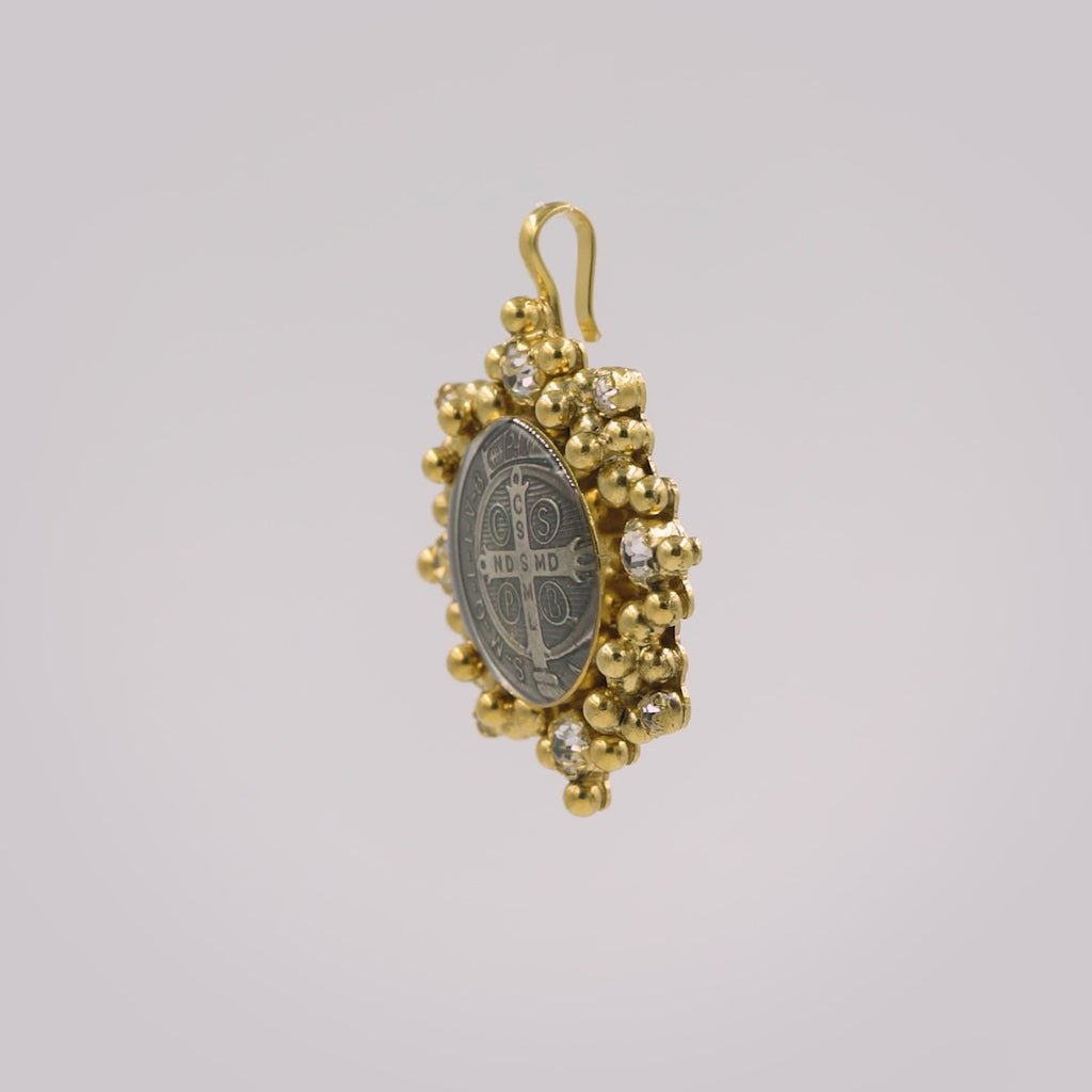 VIRGINS SAINTS & ANGELS VSA Cloister San Benito Medallion in Gold