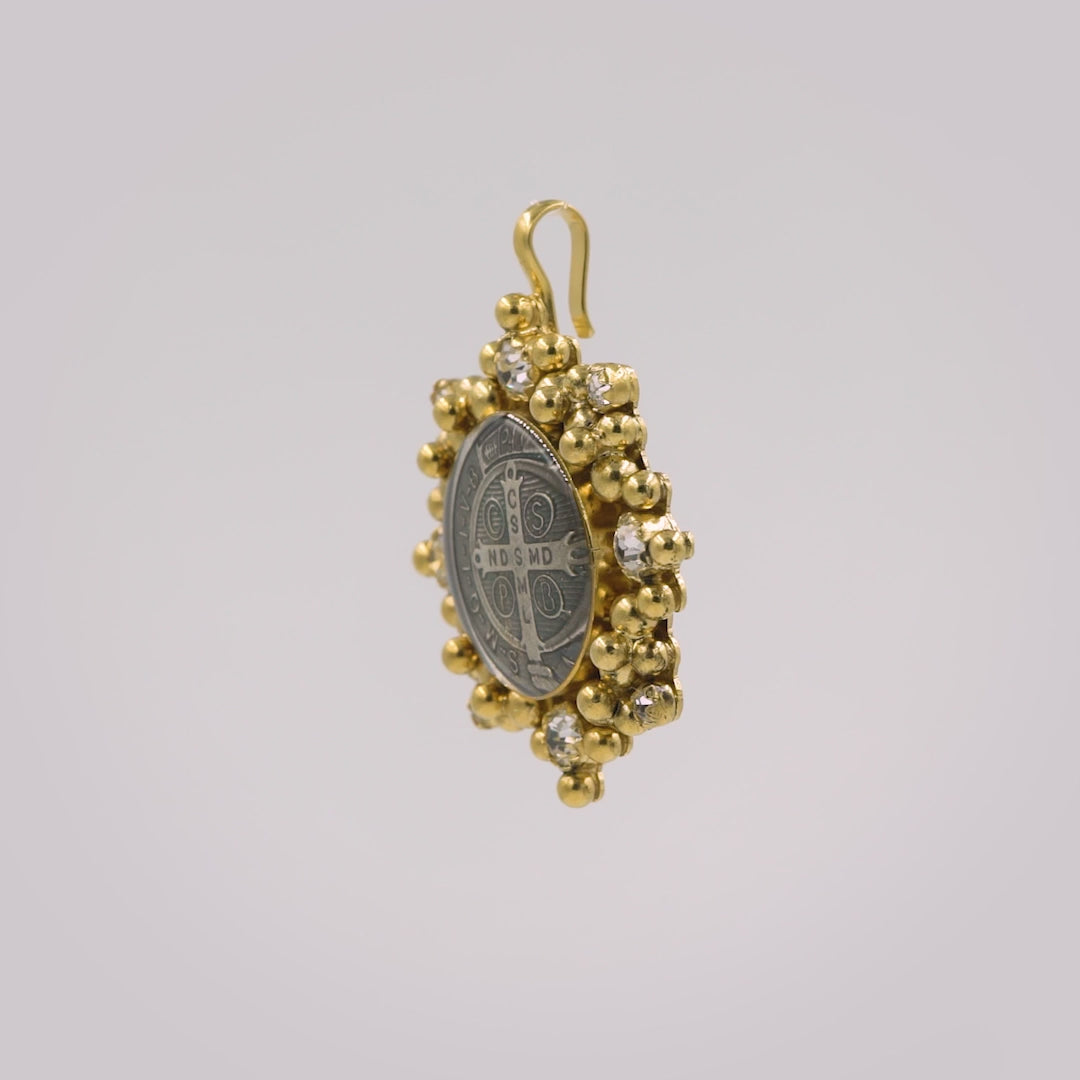 VIRGINS SAINTS & ANGELS VSA Cloister San Benito Medallion in Gold