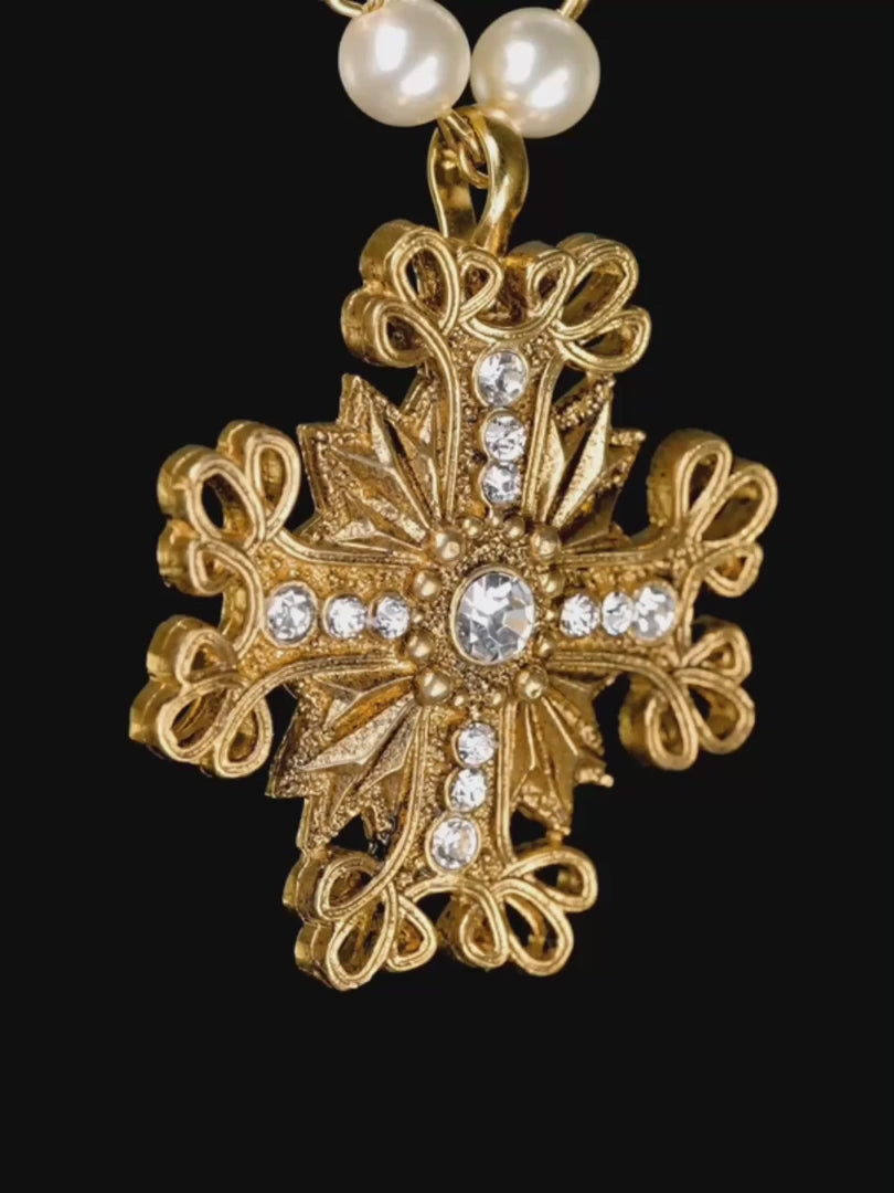 VIRGINS SAINTS & ANGELS VSA Electra Cross Medallion in Gold