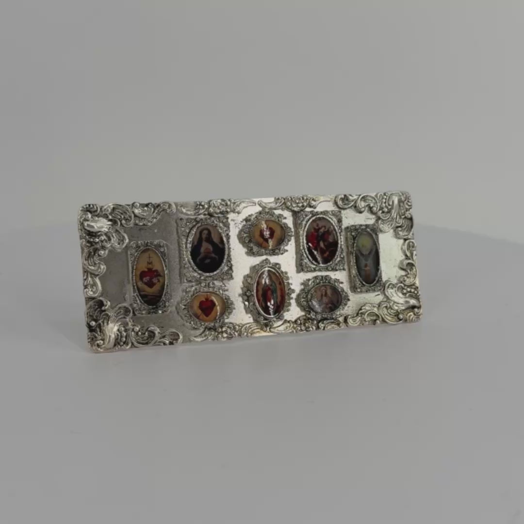 VIRGINS SAINTS & ANGELS VSA Retablo Framed Buckle in Silver