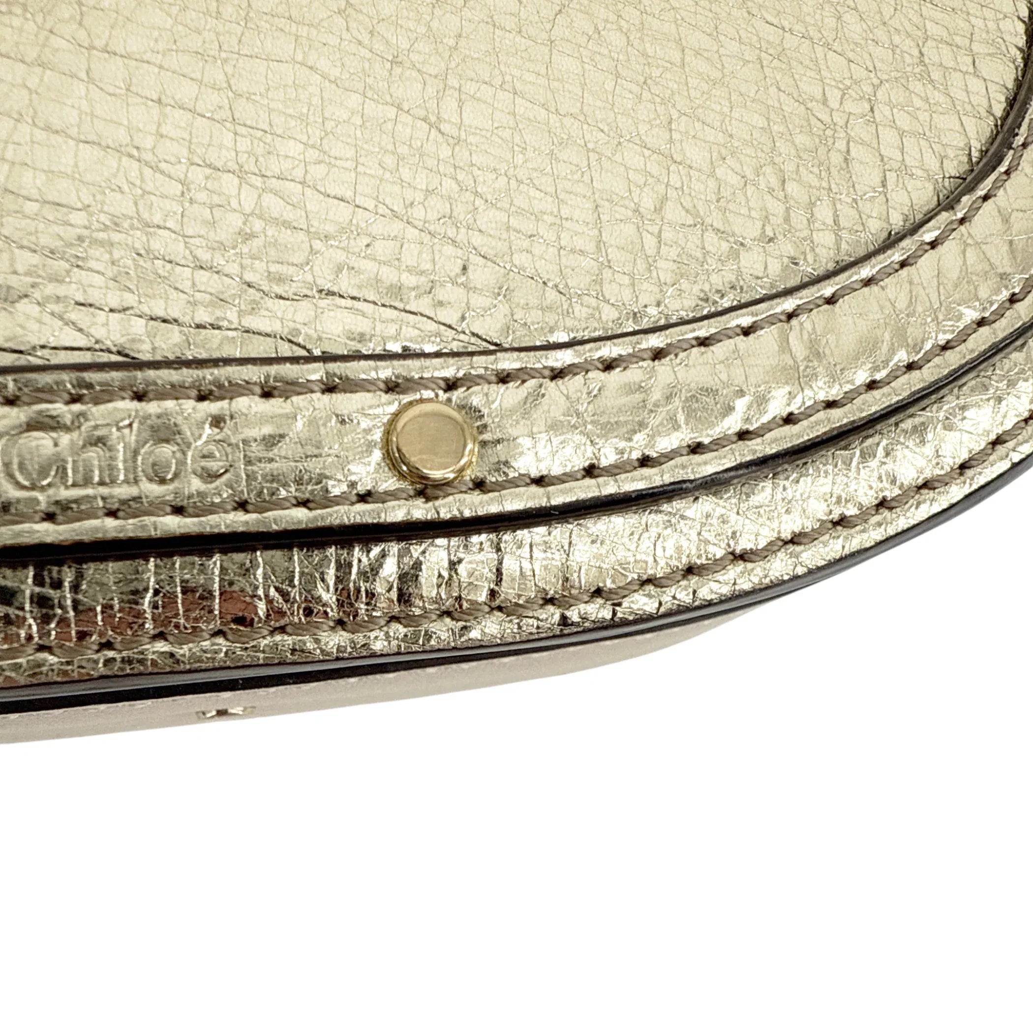 CHLOE Pixie Mini Convertible Belt Bag Metallic Gold - flyKAMP