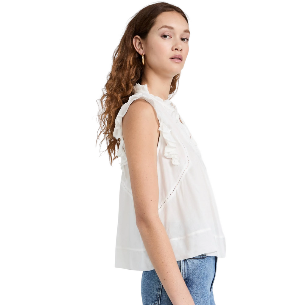 POUPETTE ST BARTH Paulina Blouse In Off White M Poupette St. Barth