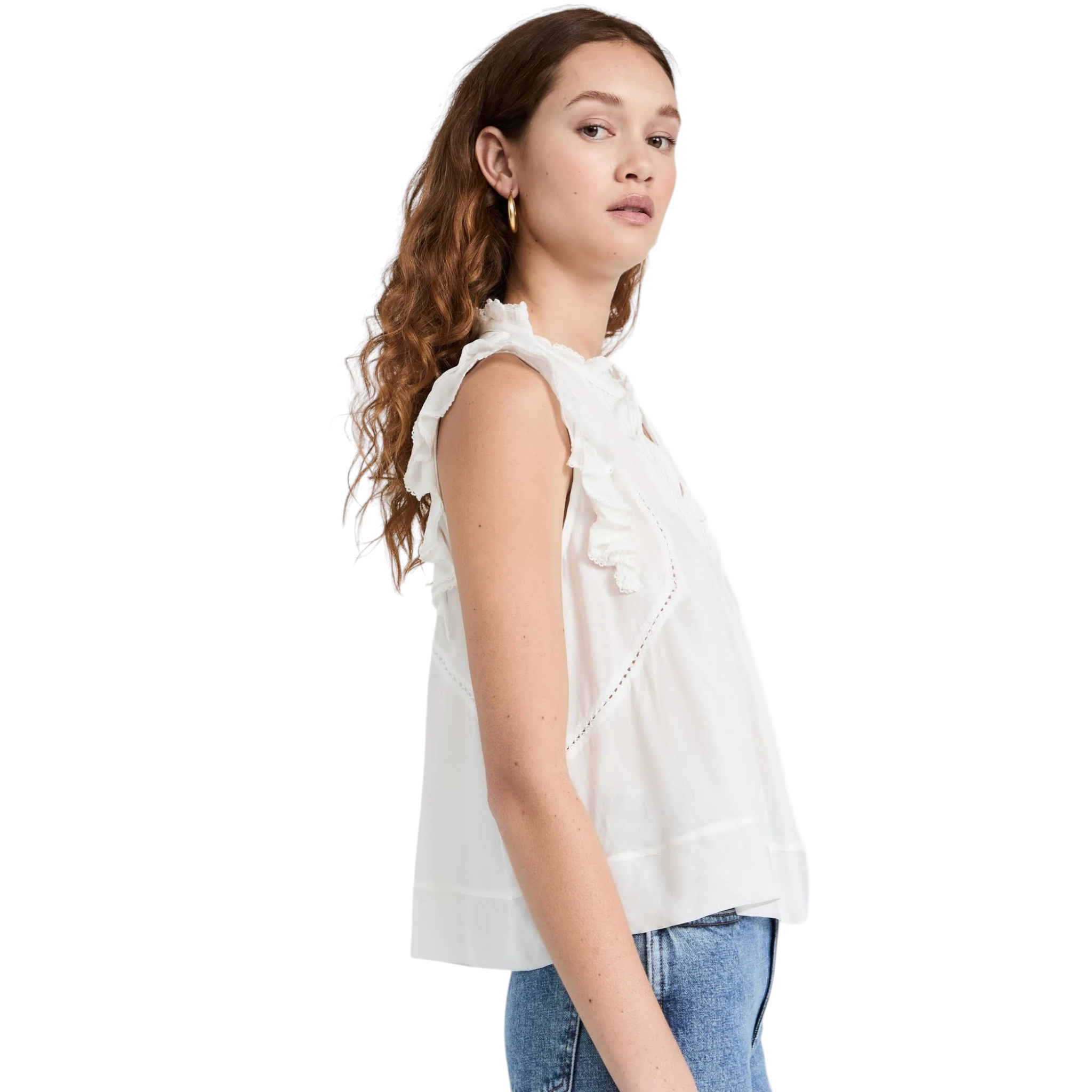 POUPETTE ST BARTH Paulina Blouse In Off White M Poupette St. Barth