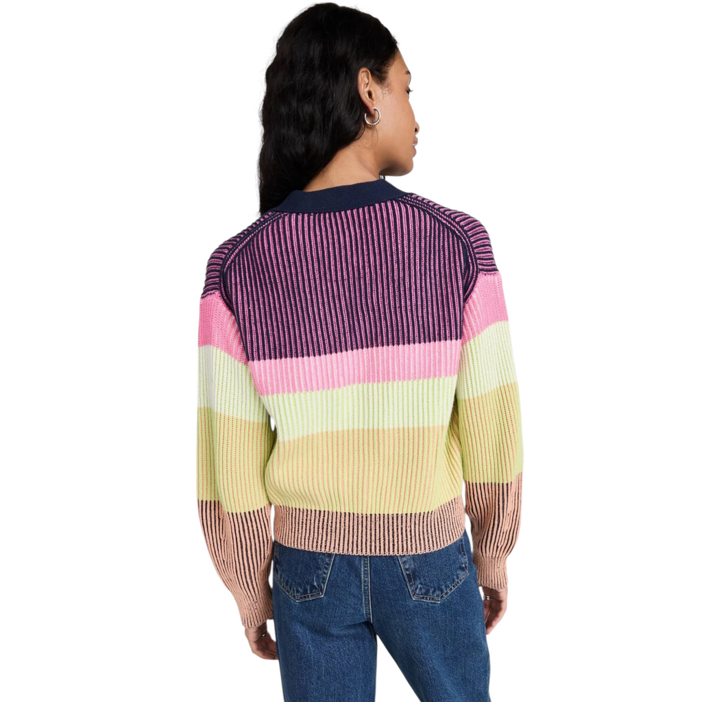 JONATHAN SIMKHAI Safford Cotton Cashmere Cardigan In Lime Multi M Jonathan Simkhai