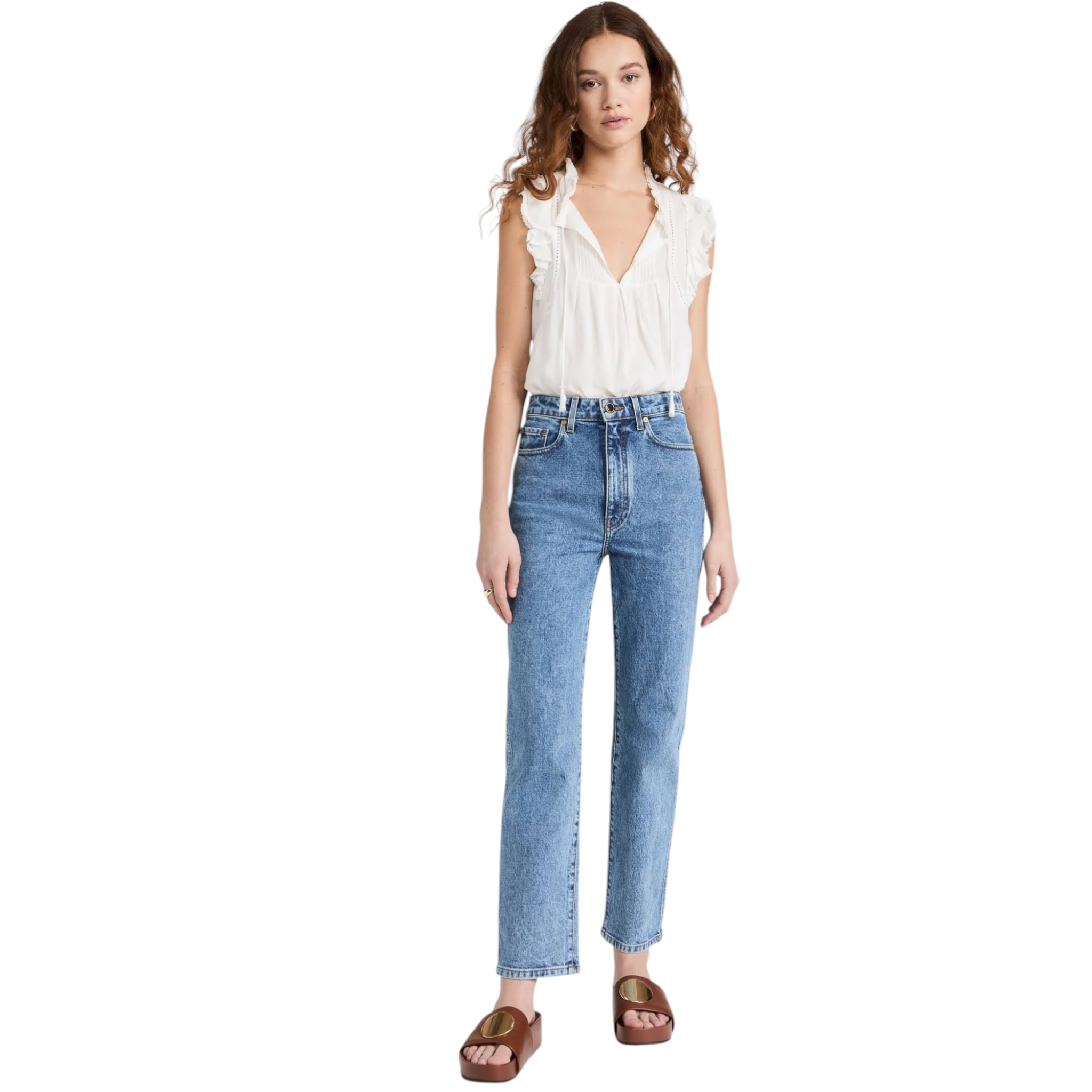 POUPETTE ST BARTH Paulina Blouse In Off White M Poupette St. Barth