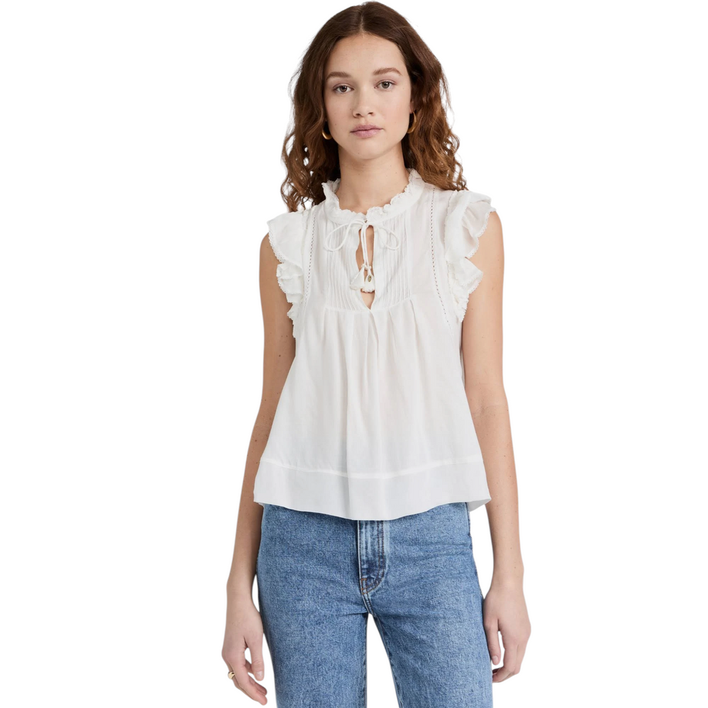 POUPETTE ST BARTH Paulina Blouse In Off White M Poupette St. Barth