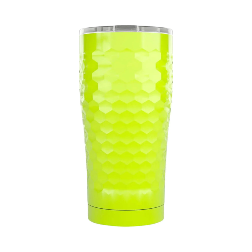 SIC Seriously Ice Cold 20 oz Tumbler in Neon Yellow Dimpled Golf - flyKAMP
