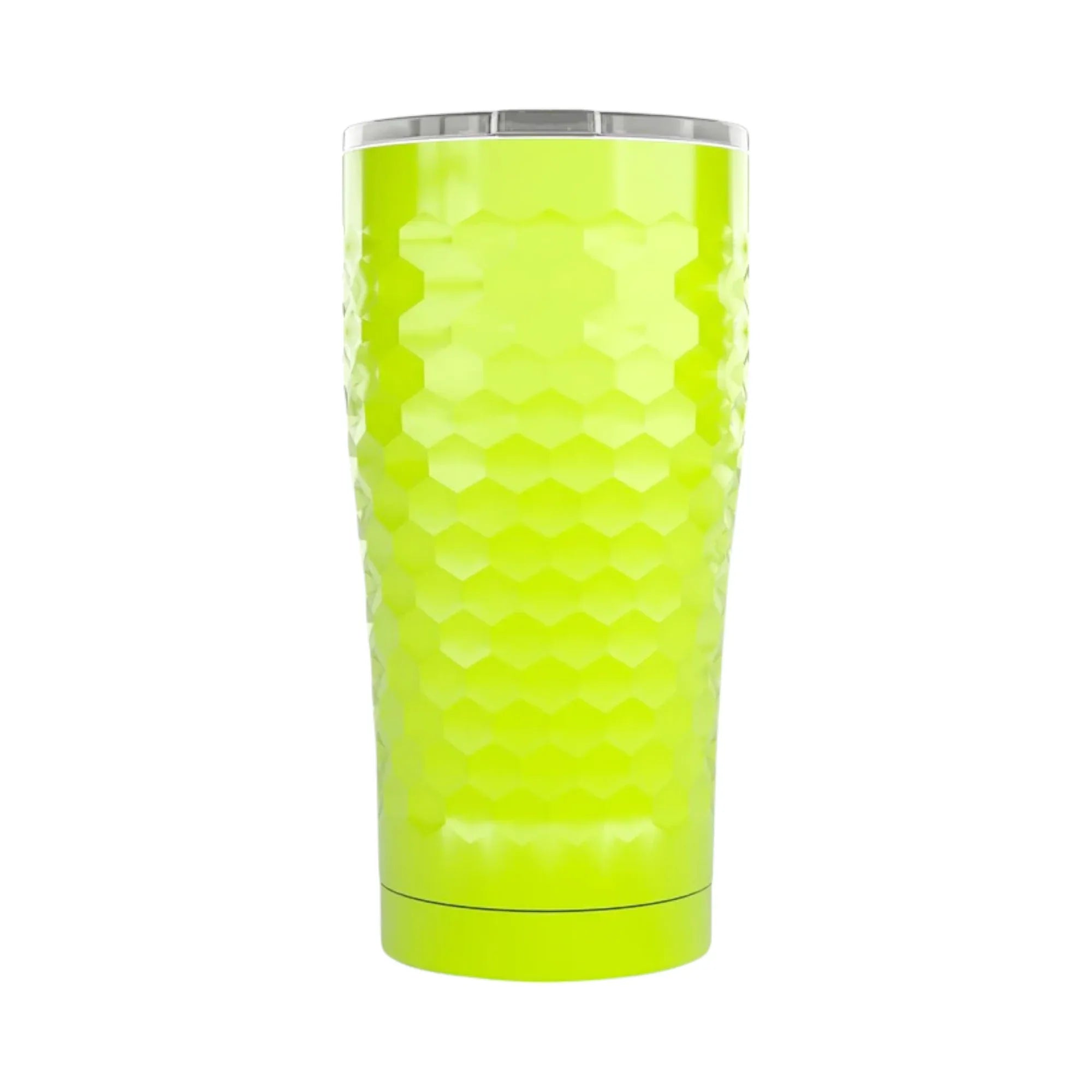 SIC Seriously Ice Cold 20 oz Tumbler in Neon Yellow Dimpled Golf - flyKAMP