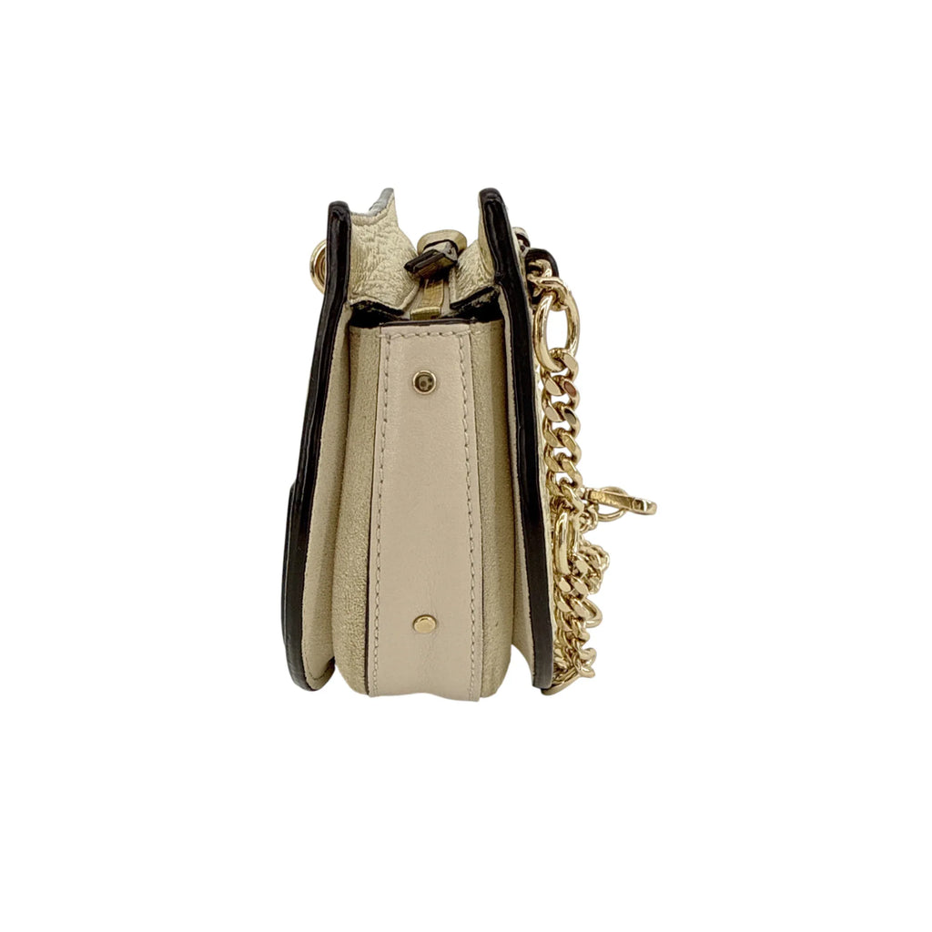 CHLOE Pixie Mini Convertible Belt Bag Metallic Gold - flyKAMP