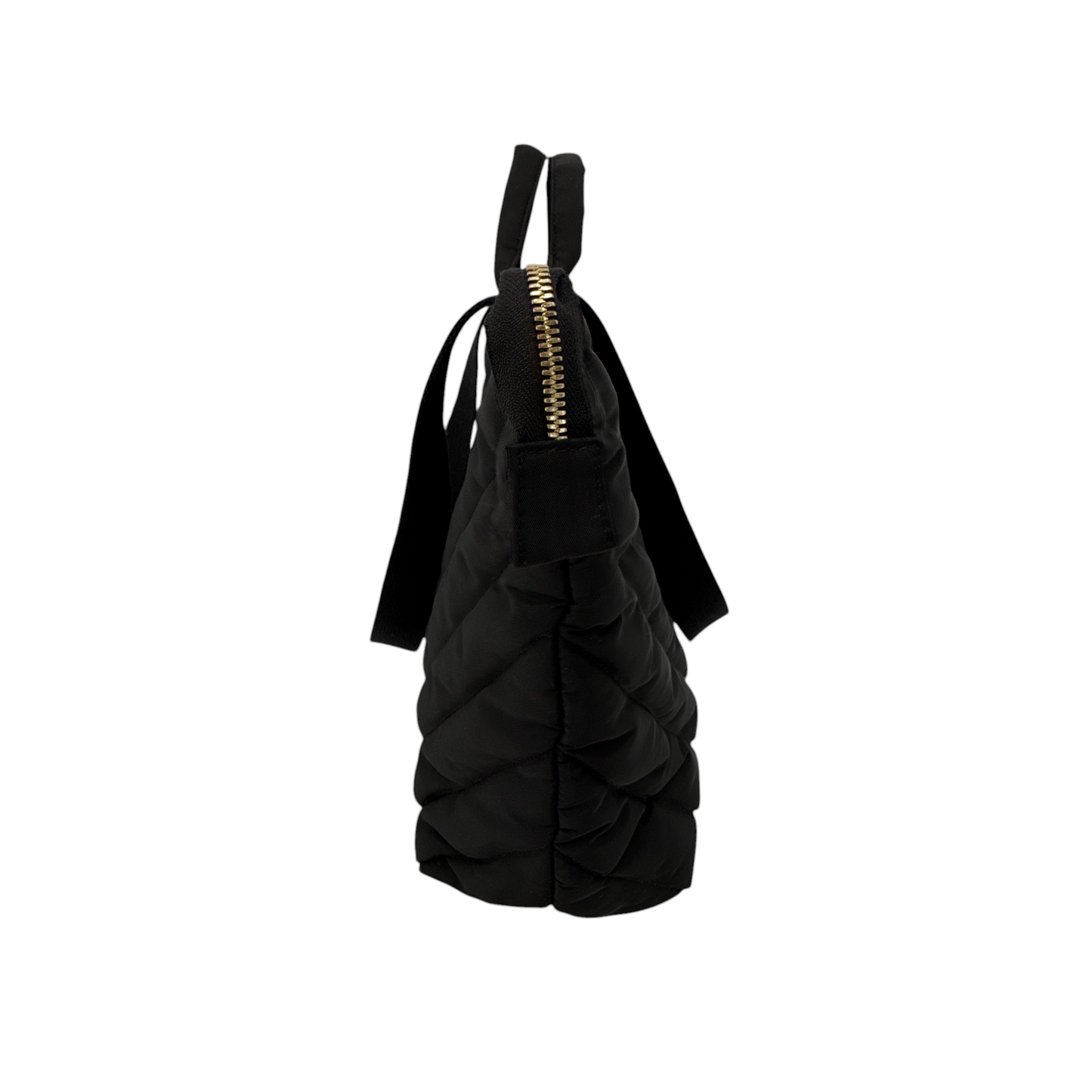 CLARE V. Le Zip Sac Quilted V Puffer in Black