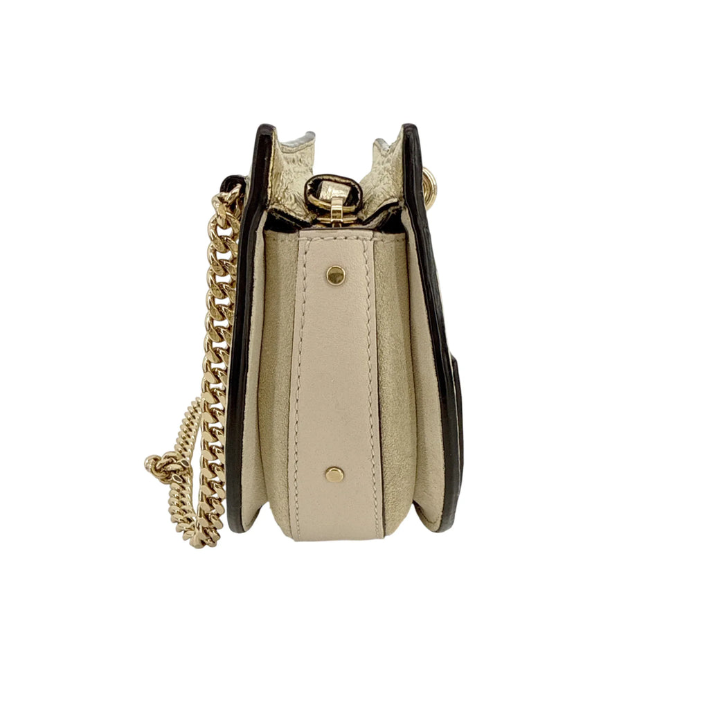 CHLOE Pixie Mini Convertible Belt Bag Metallic Gold - flyKAMP