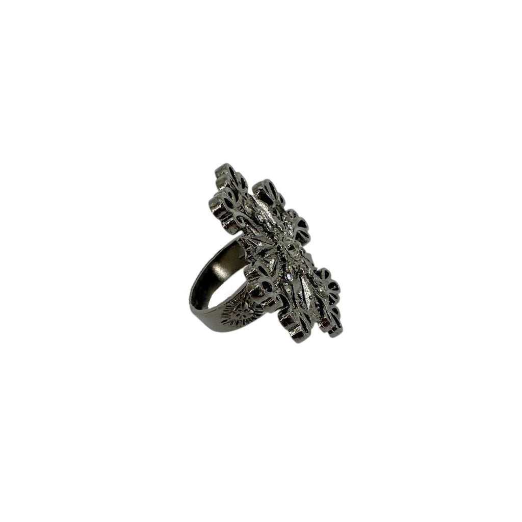 VIRGINS SAINTS & ANGELS VSA Electra Cross Ring in Gunmetal Size 7 - flyKAMP