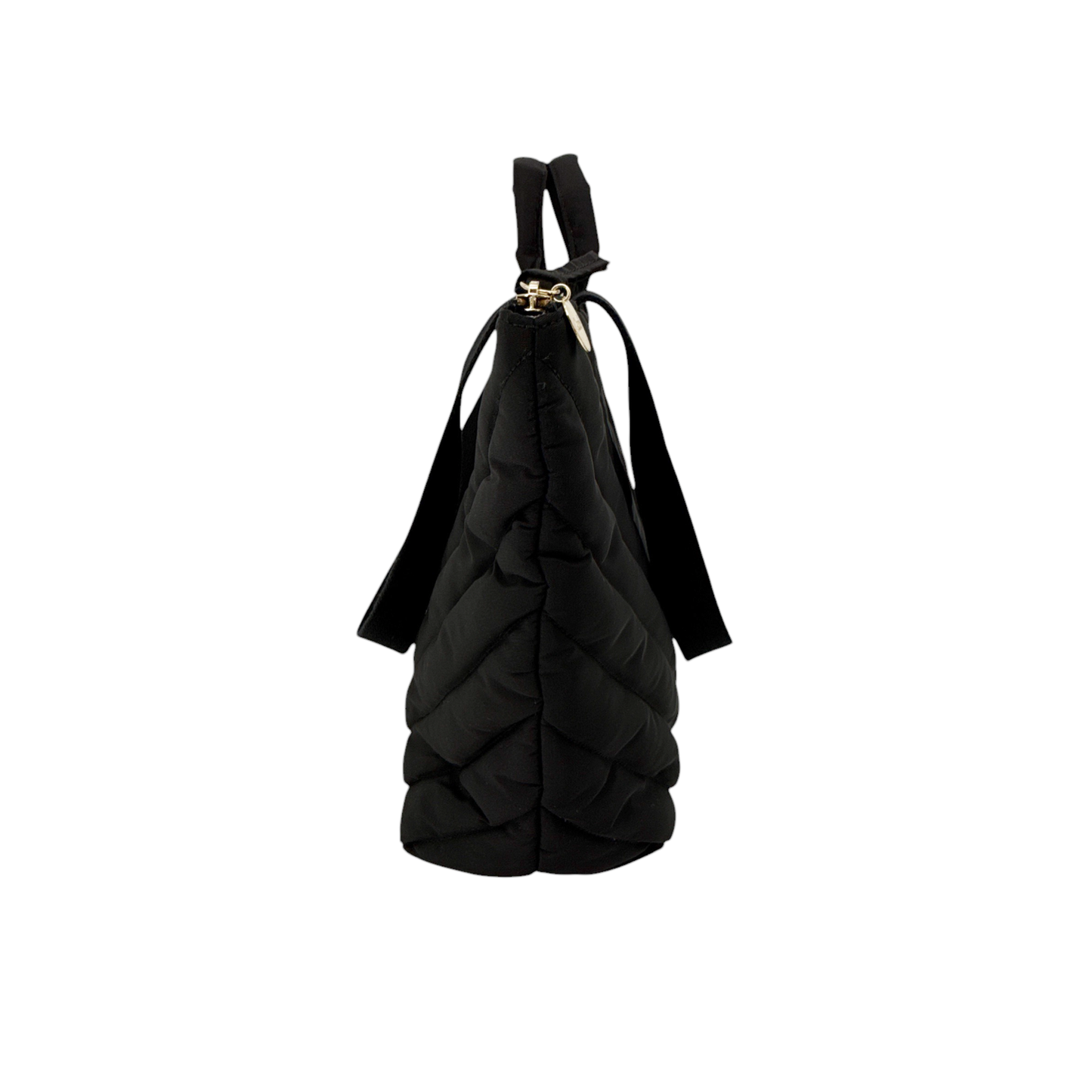 CLARE V. Le Zip Sac Quilted V Puffer in Black