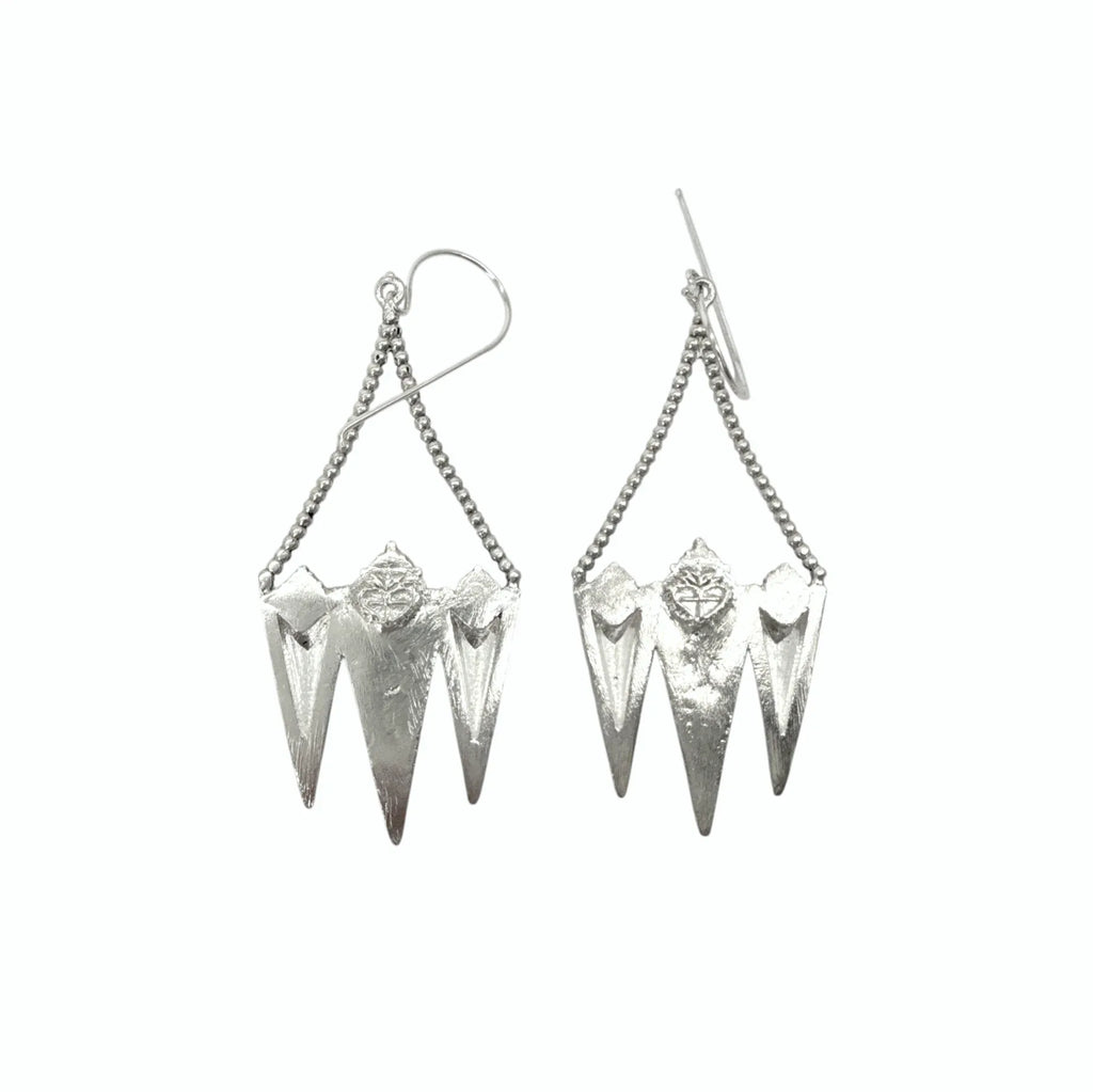 VIRGINS SAINTS & ANGELS VSA Electra Rays Hook Earrings in Silver - flyKAMP