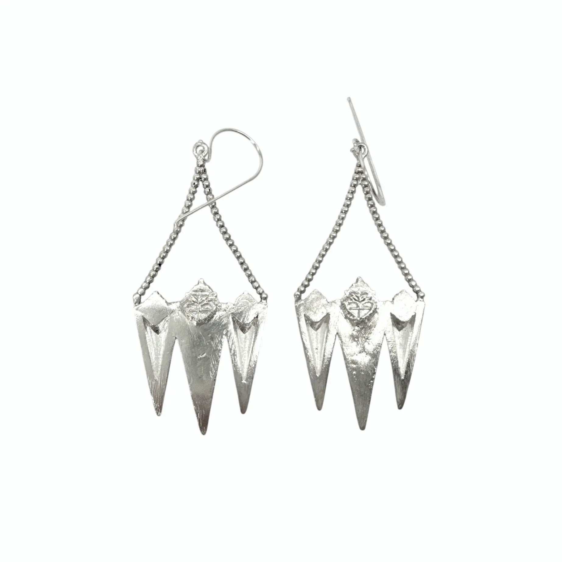 VIRGINS SAINTS & ANGELS VSA Electra Rays Hook Earrings in Silver - flyKAMP