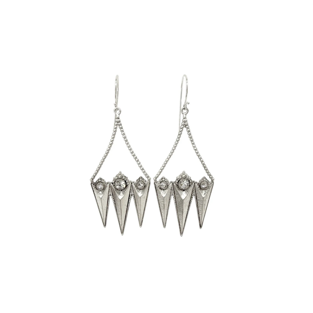 VIRGINS SAINTS & ANGELS VSA Electra Rays Hook Earrings in Silver - flyKAMP