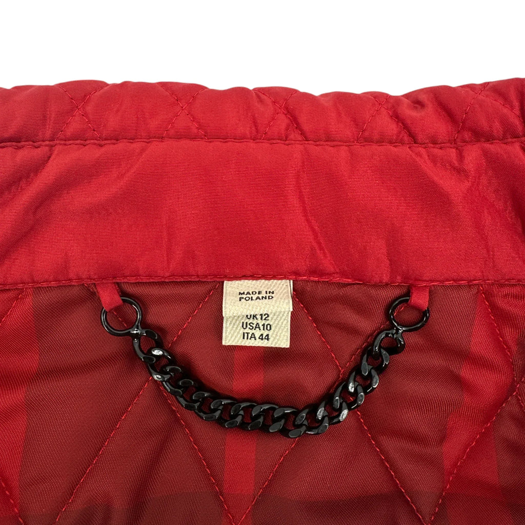 BURBERRY London Cropped Diamond Quilted Jacket in Red US10 | M - flyKAMP