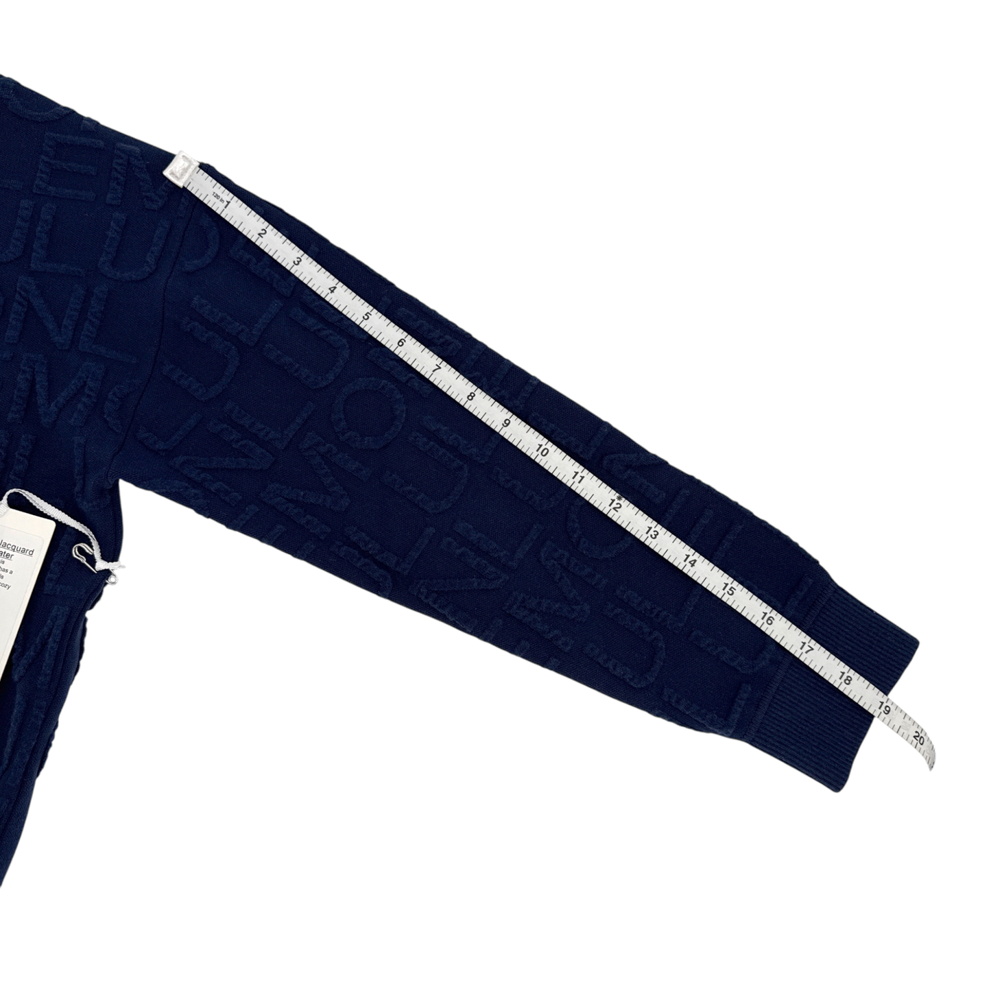 LULULEMON Cotton Blend Jacquard Crewneck Sweater in Club Blue S