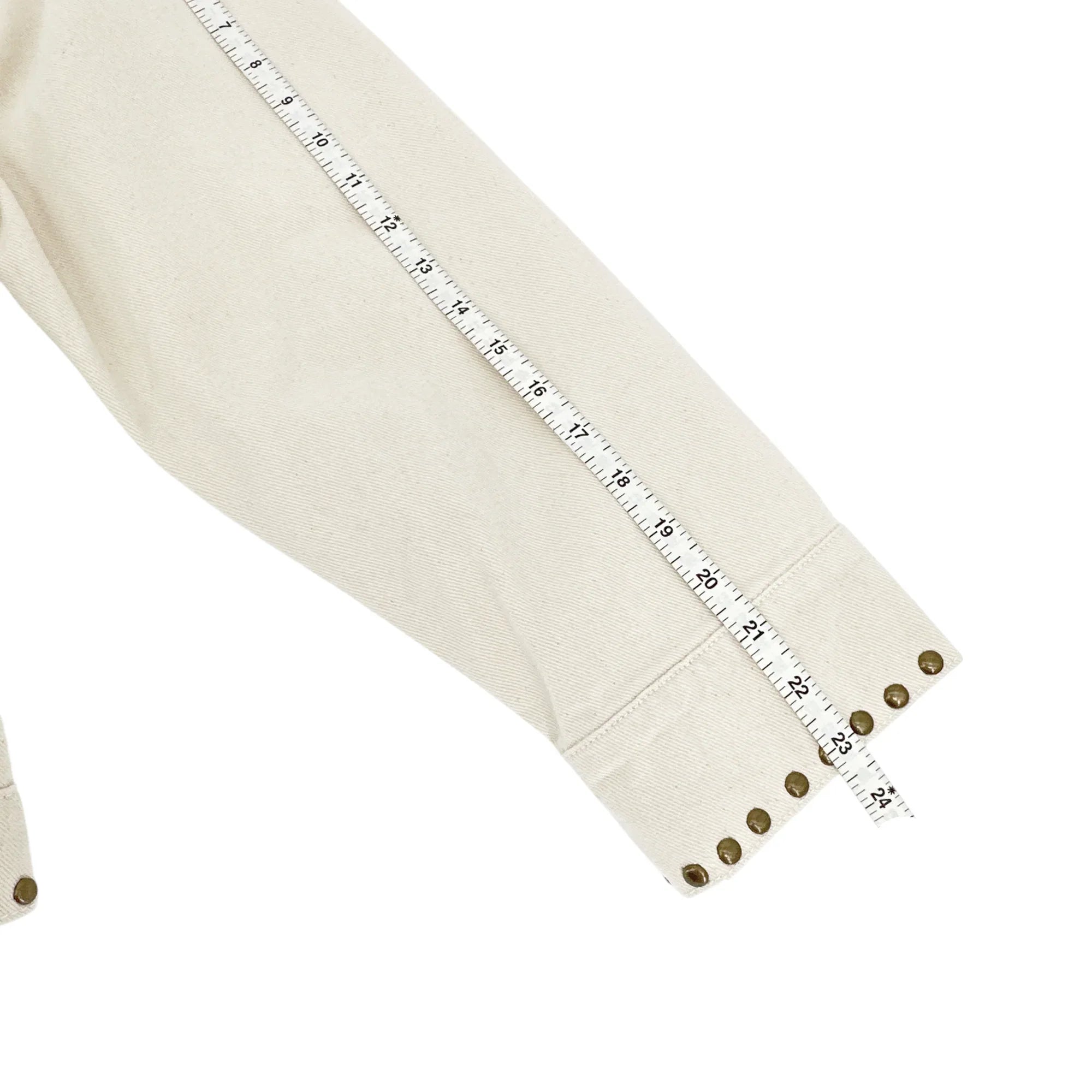 THE GREAT. The Studded Slouchy Jean Jacket.in Natural 1|S - flyKAMP