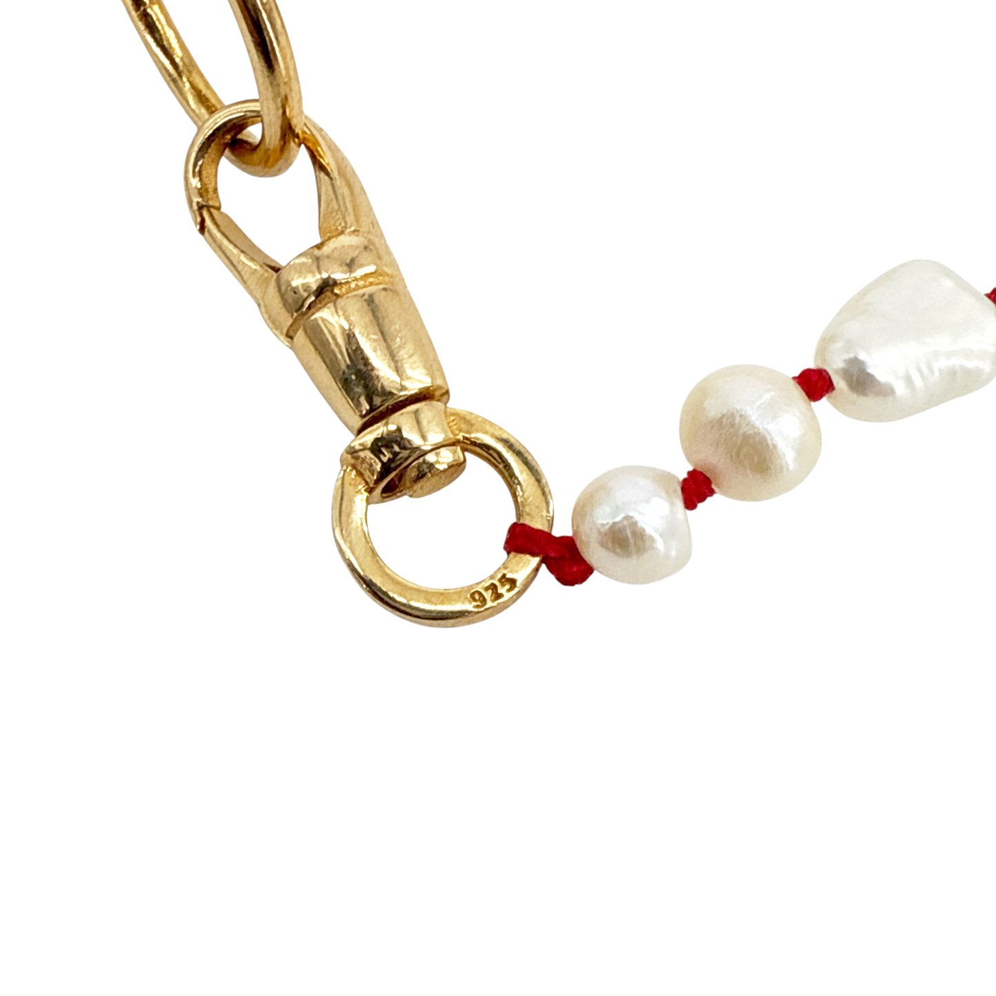 MAISON IREM Big Heart Necklace Pearl & Gold