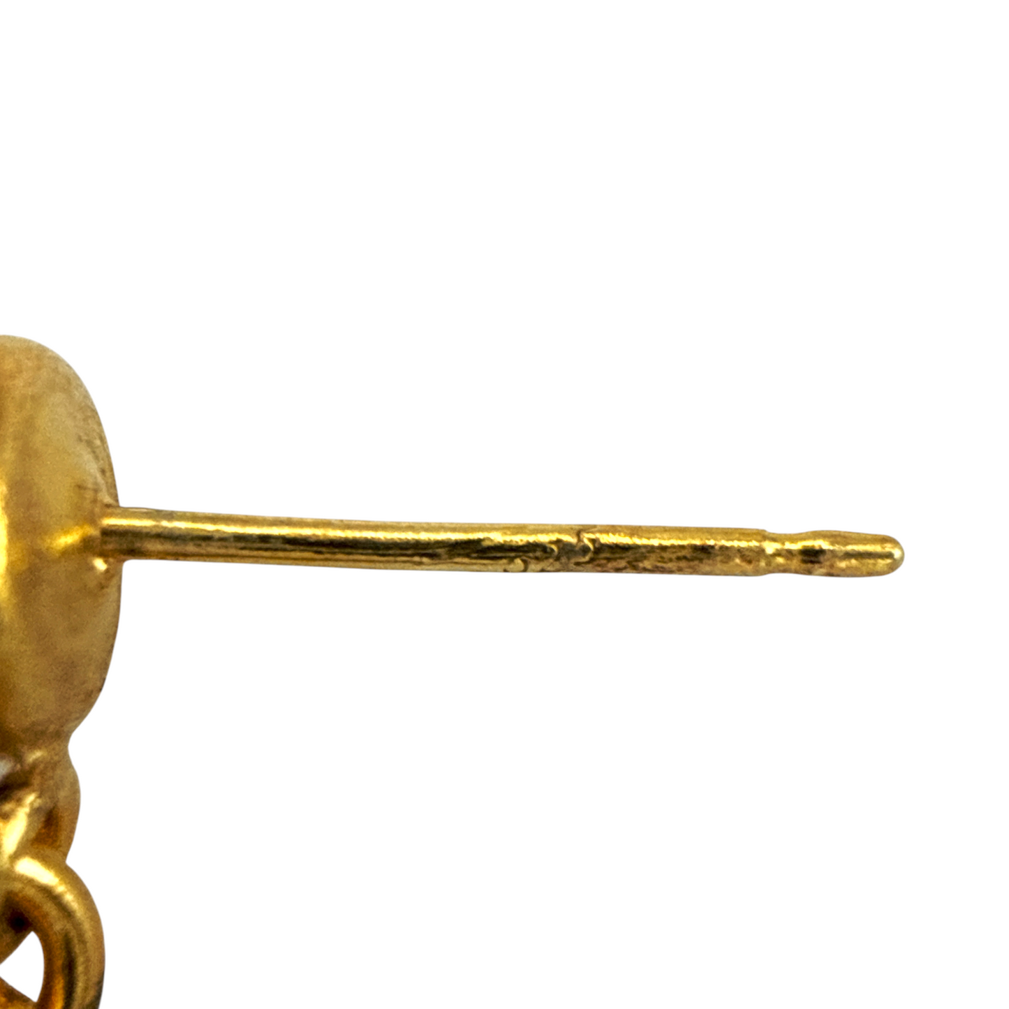 VIRGINS SAINTS & ANGELS VSA Queen of Hearts Crystal Drop Post Earrings in Gold