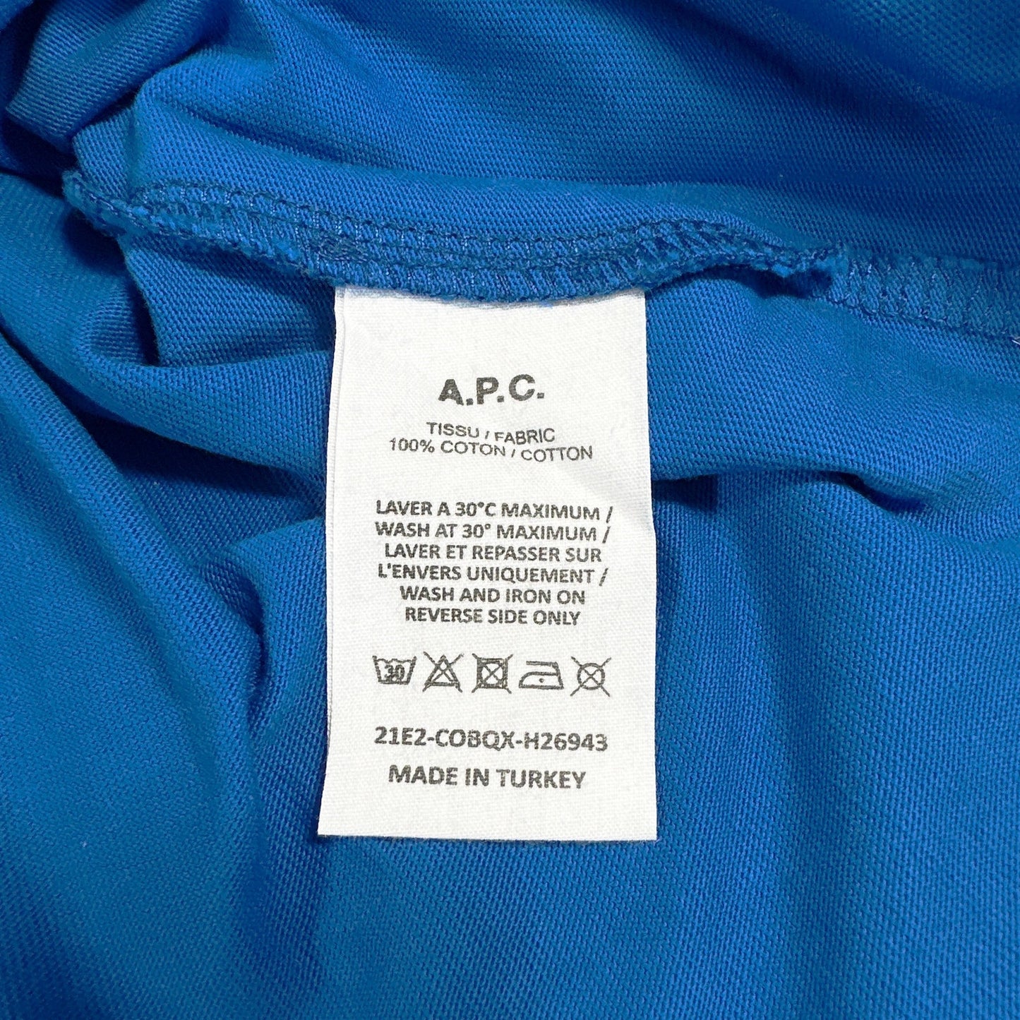 A.P.C. VPC Logo Tee Royal Blue XS