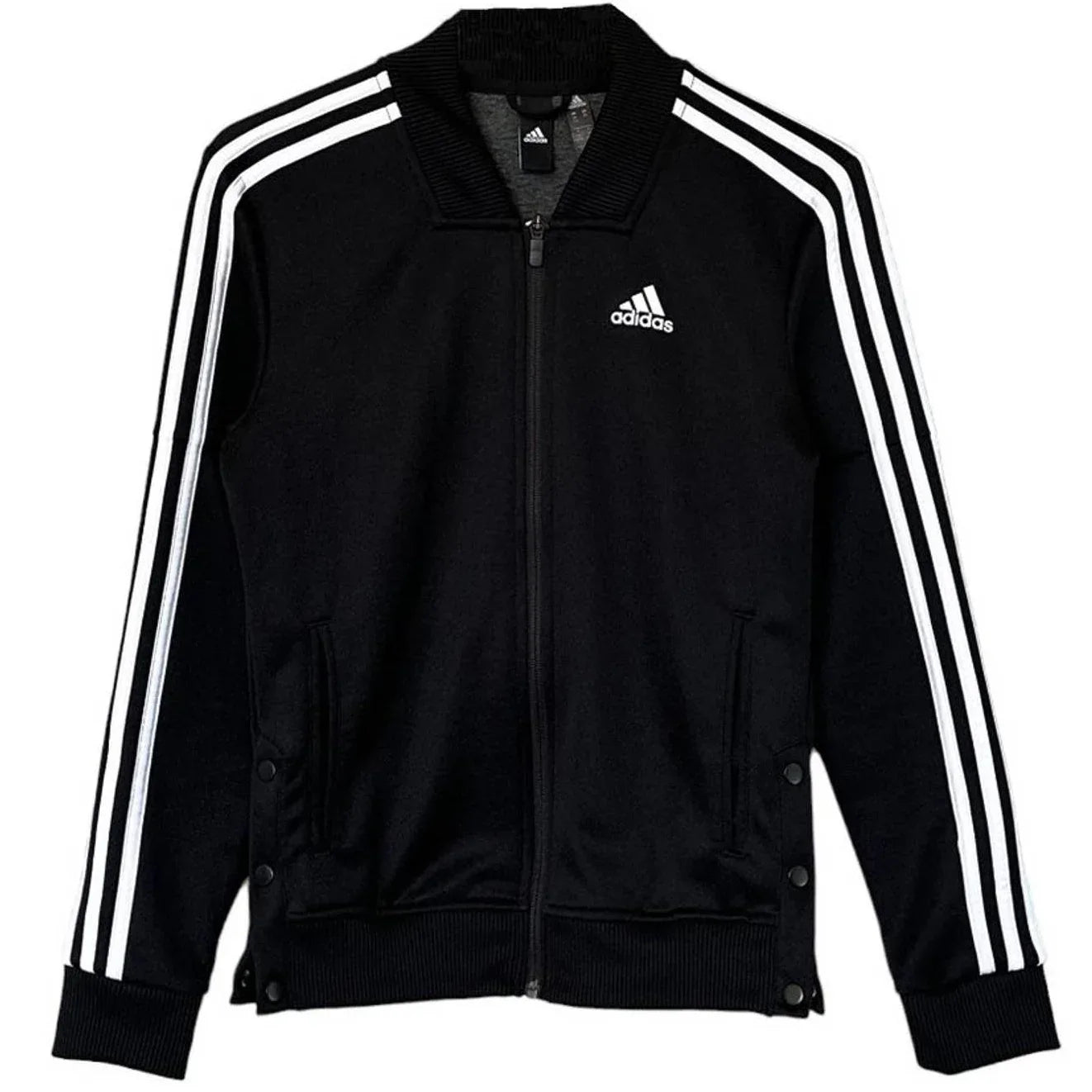 ADIDAS Tricot Snap Track Full Zip Sweatshirt Black XS - flyKAMP